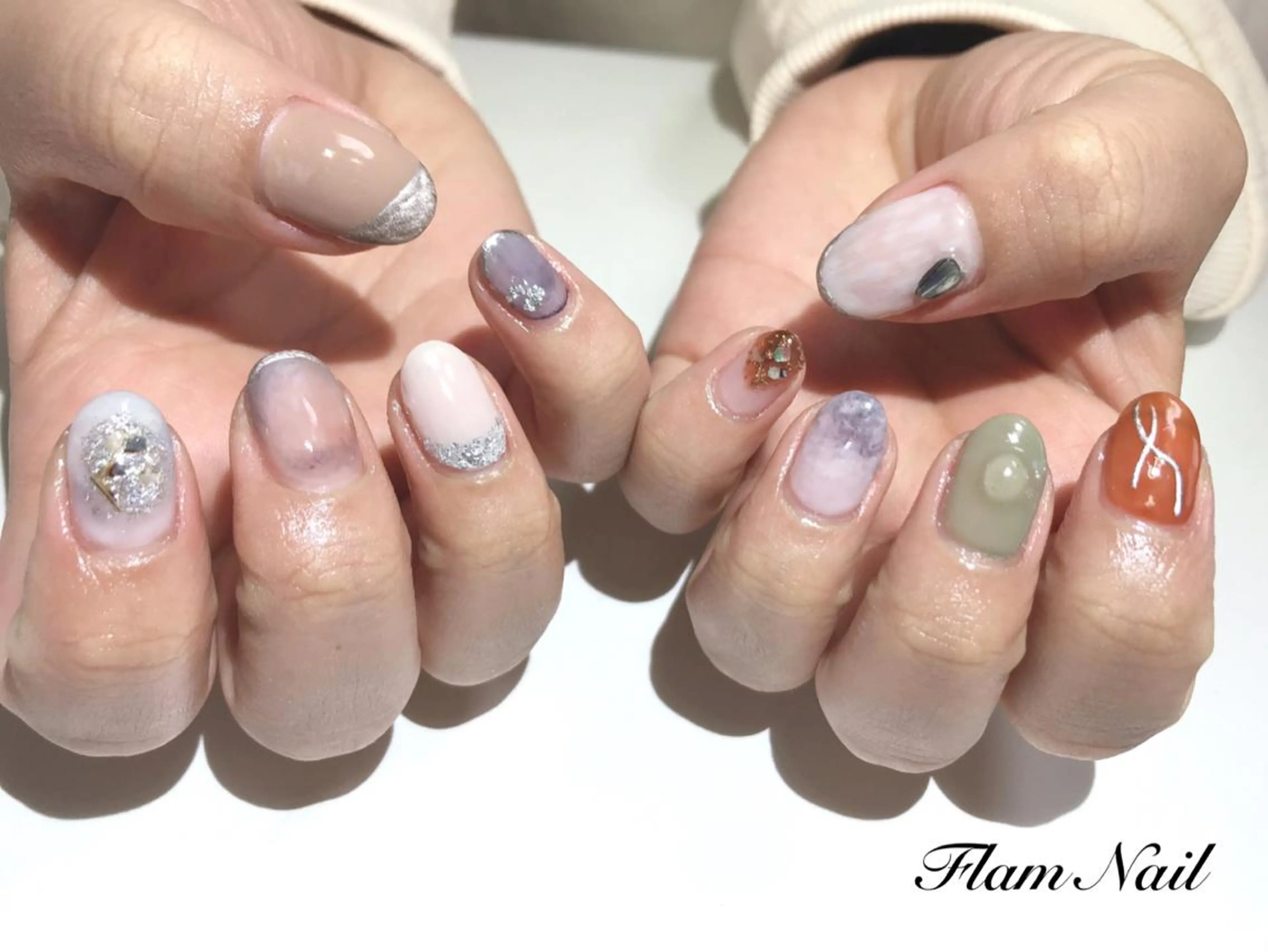 ネイル ニュアンスネイル Flam Nailのネイルデザイン