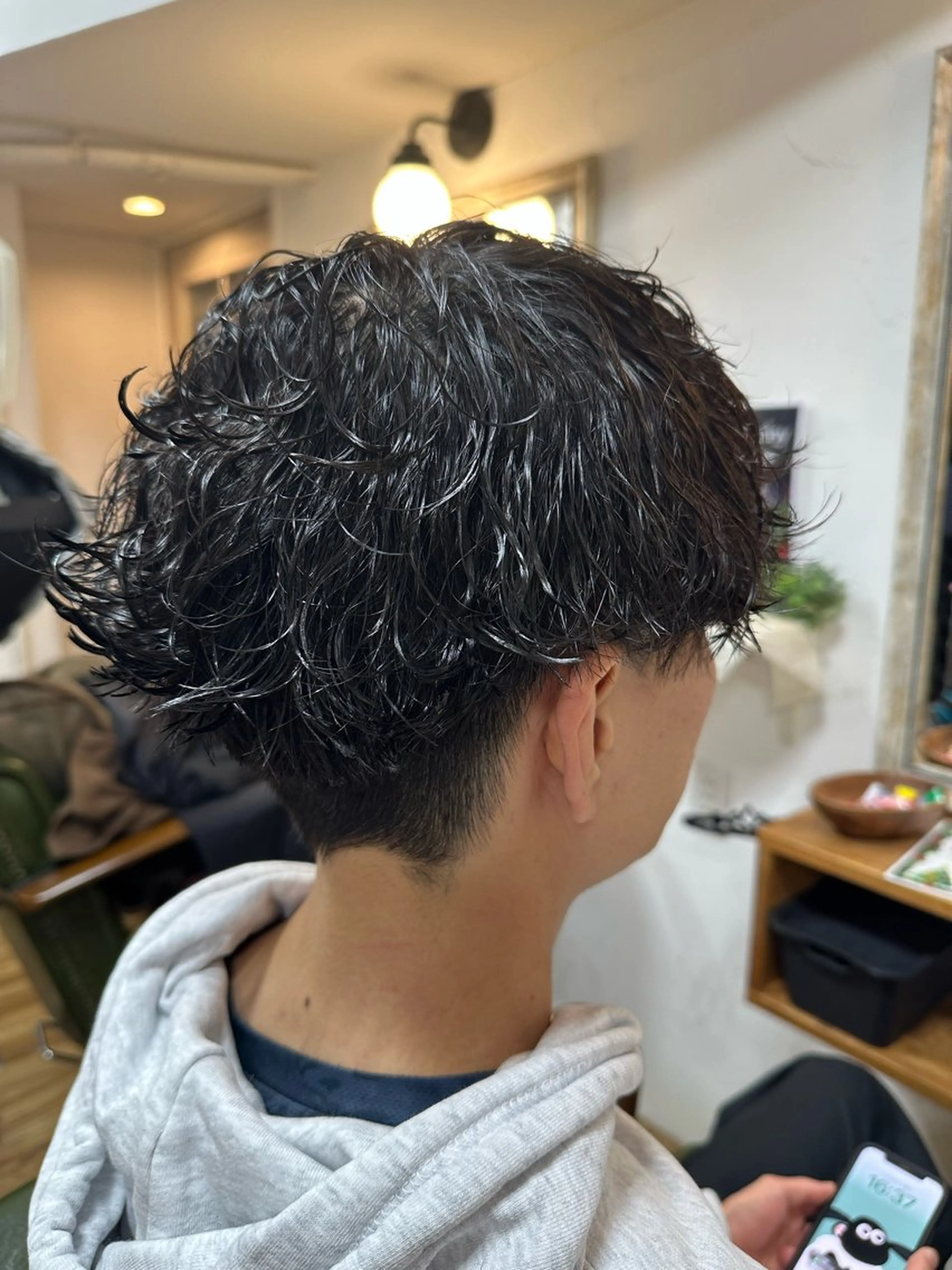 ミディアム パーマ メンズ カット パーマ LUCE鶴川所属・メンズ特化💫 エイヤのヘアスタイル