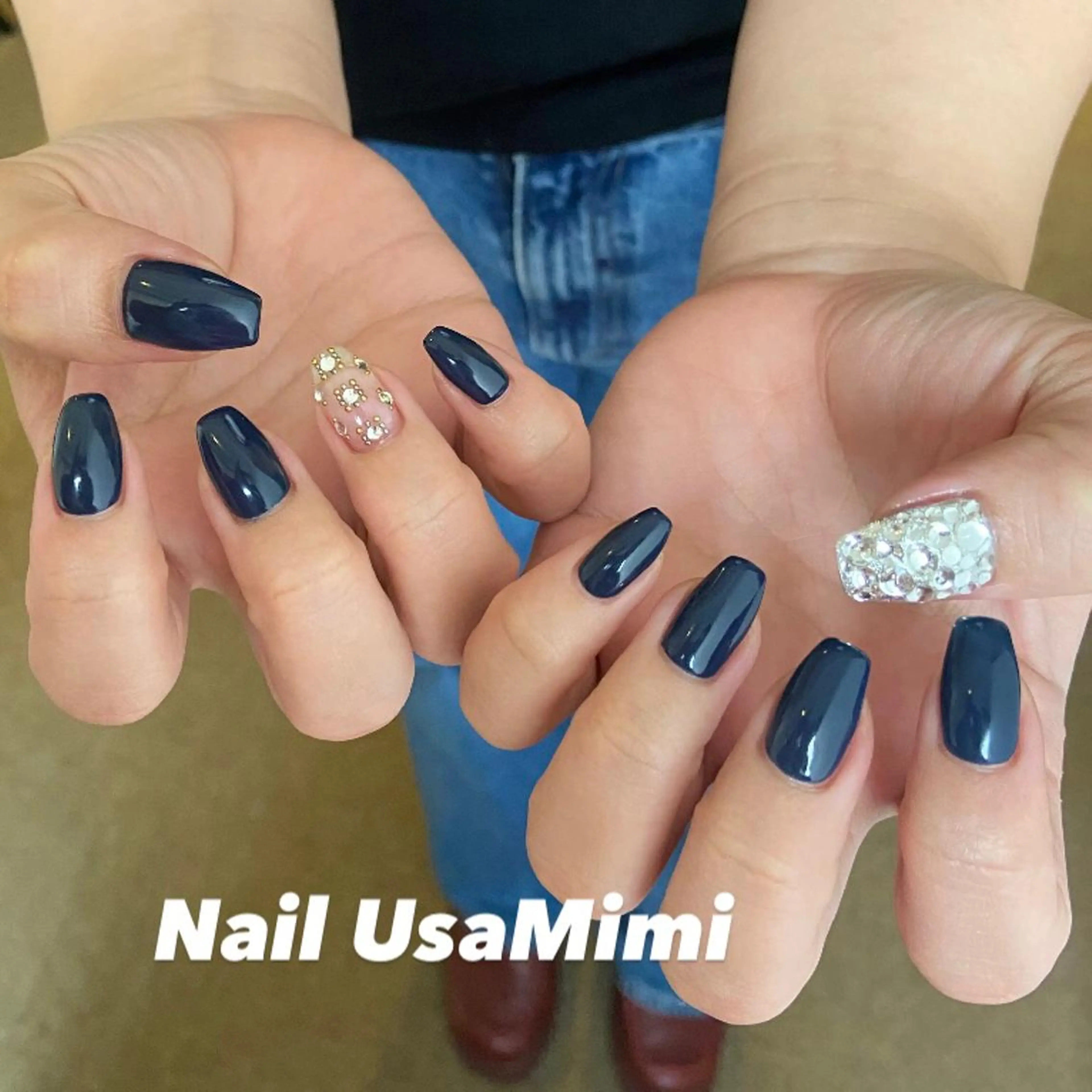 ネイル フットネイル ジェルネイル マグネットネイル 持ち込み ニュアンスネイル 本町ネイルNail UsaMimiのネイルデザイン