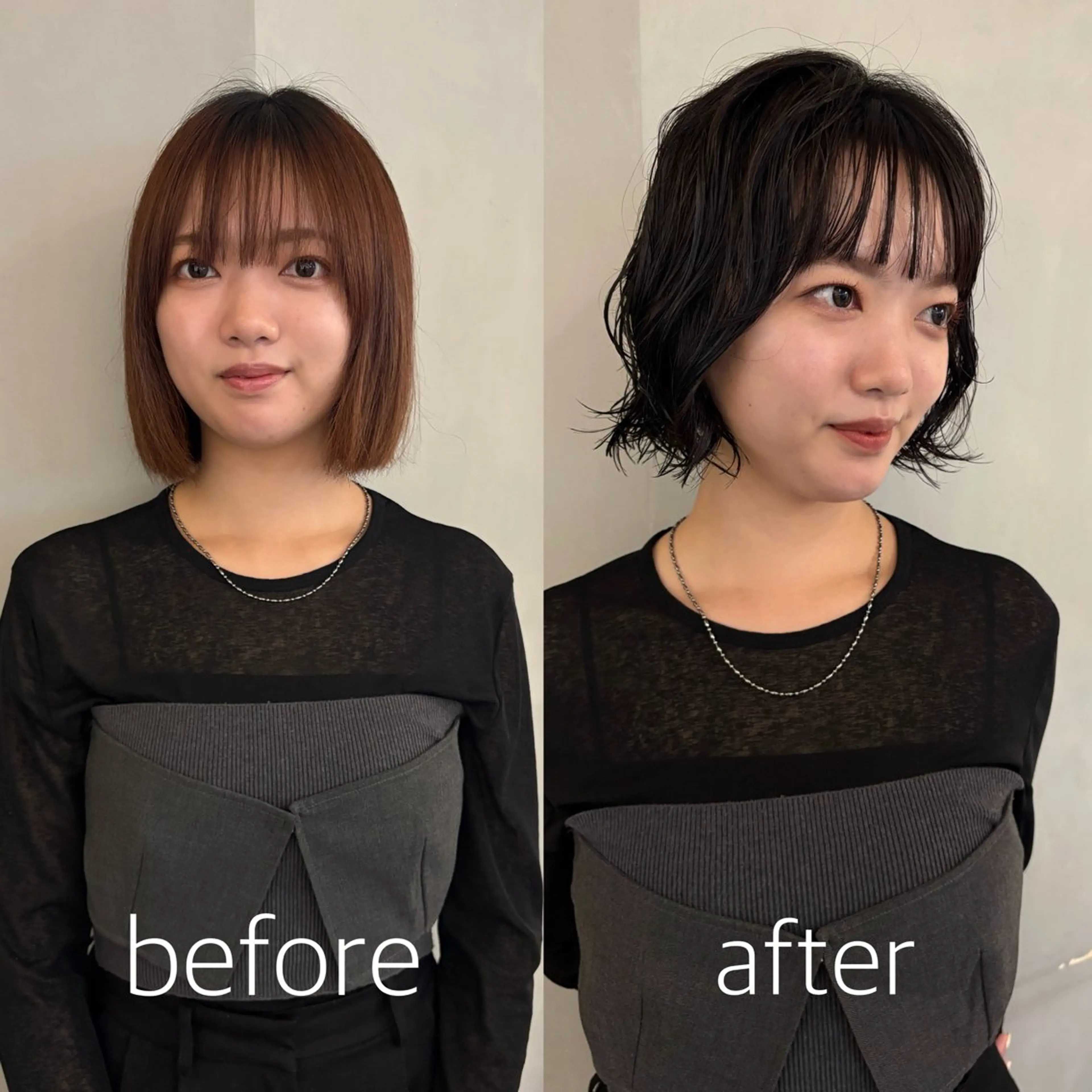 ショート カット ヘアカラー パーマ パーマ/ボブ,ロング ヤマシタミウ🌀のヘアスタイル