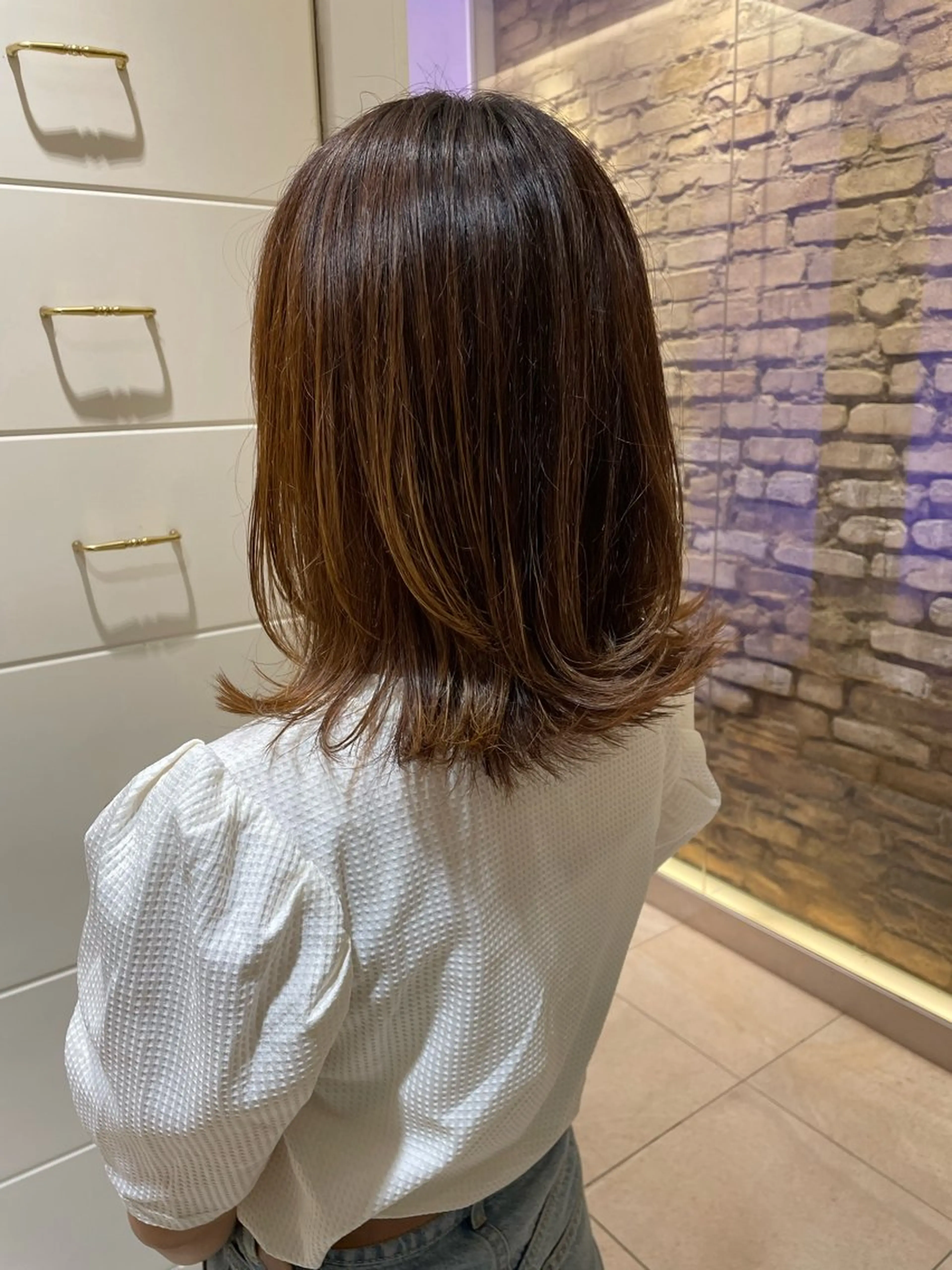 ミディアム 🌈外ハネボブ🌈 TAIGA🐯のヘアスタイル