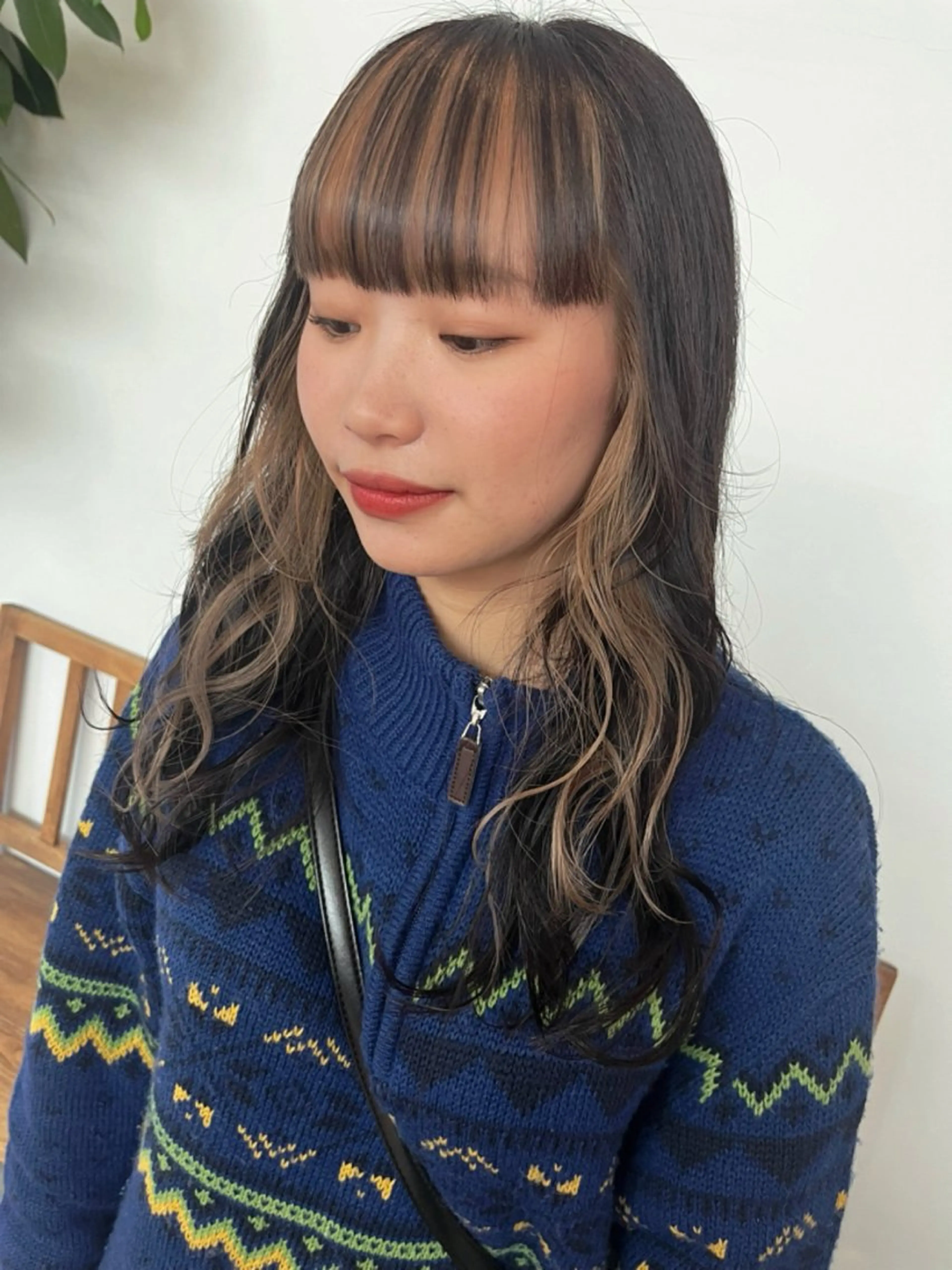 ロング ミストバング ROSSO Hair＆SPA  香椎宮前店所属・SHIINA 香椎宮前店のヘアスタイル