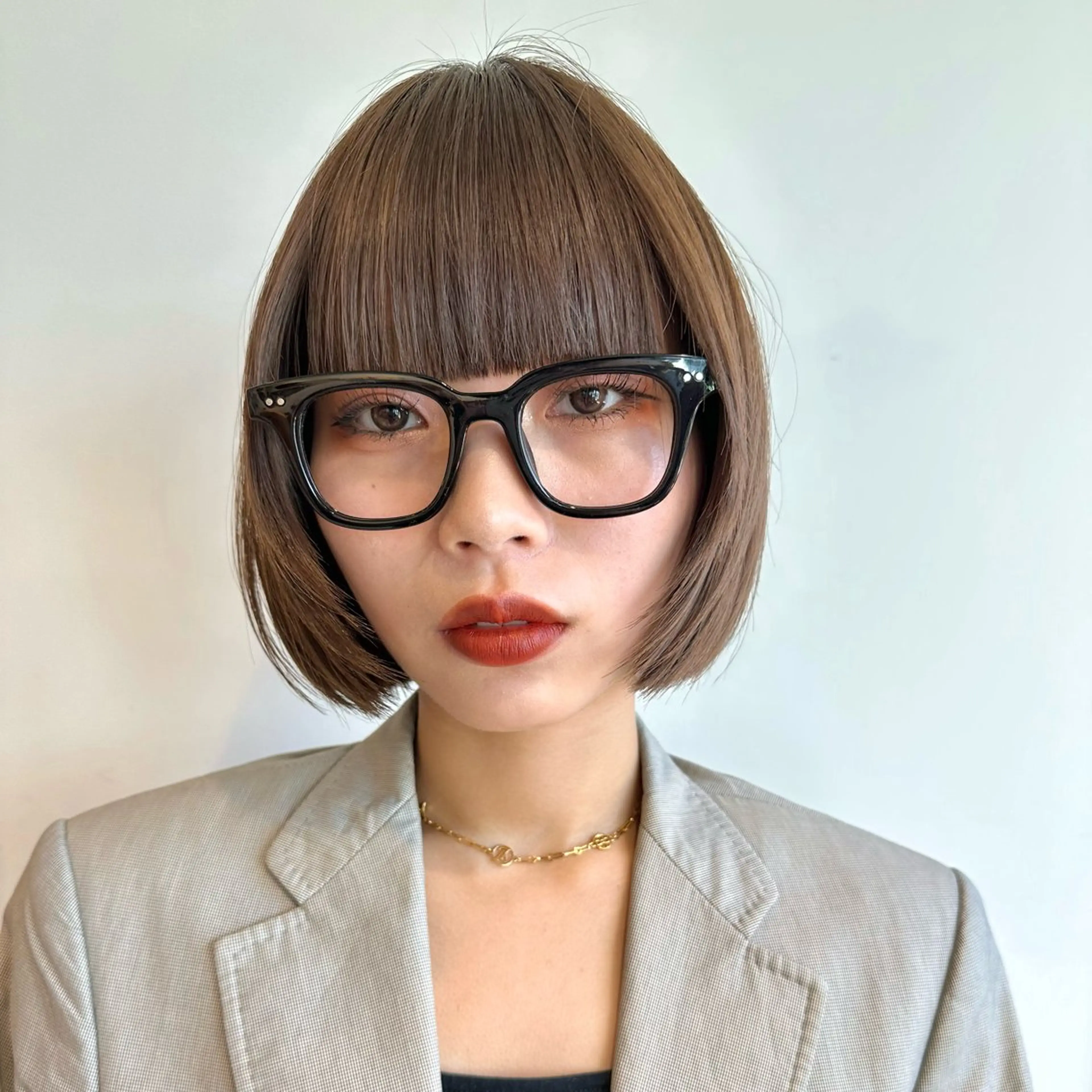 ショート カット ヘアカラー トリートメント GO TODAY原宿Lux所属・ボブ/暖色カラー/ 縮毛矯正/岸本恭明のヘアスタイル