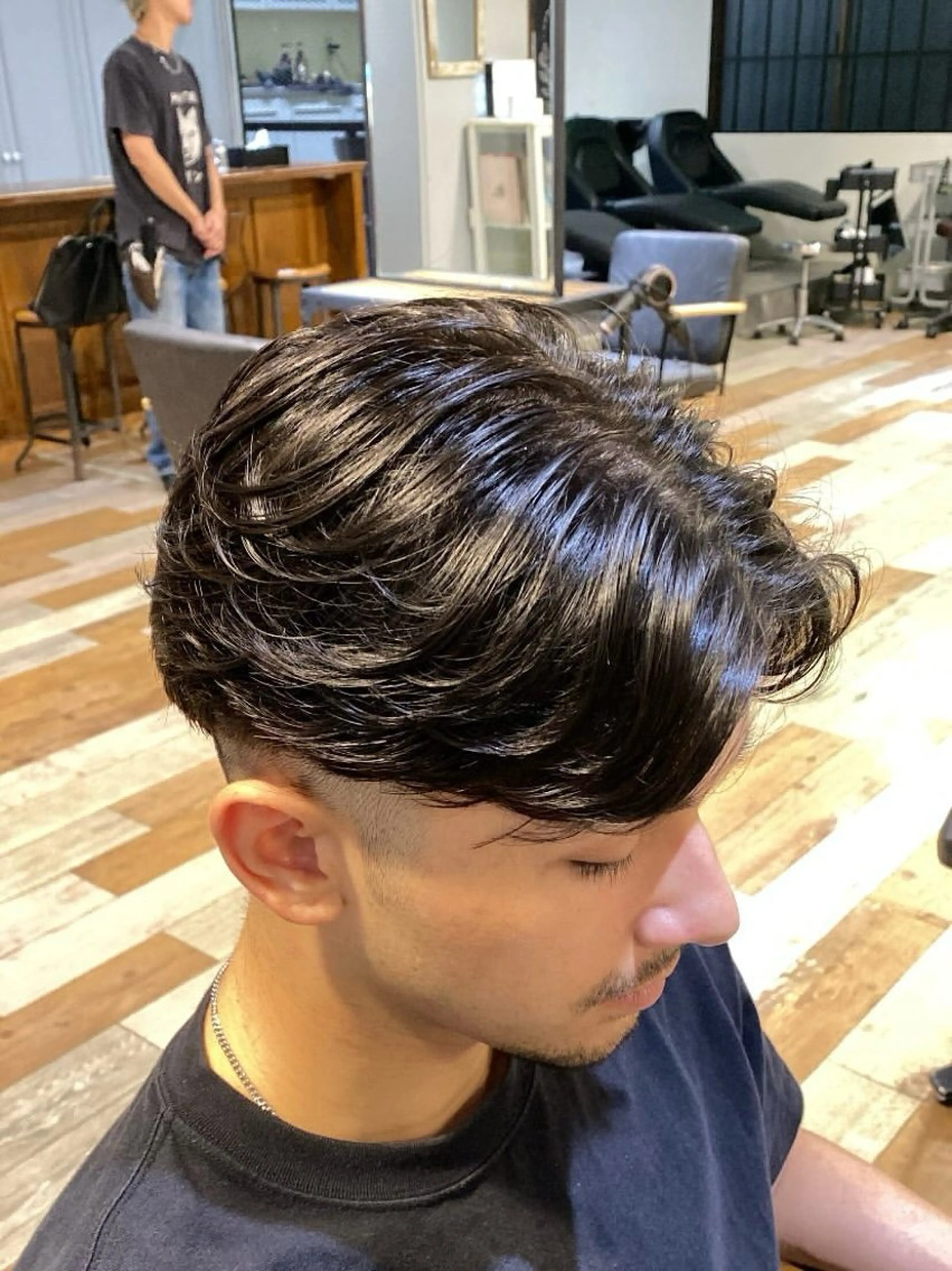 パーマ メンズ メンズパーマ ニュアンスパーマ パーマ HAIR SALON M Fe's 池袋所属・メンズカット/パーマ 艶カラーTAIGA︎のヘアスタイル