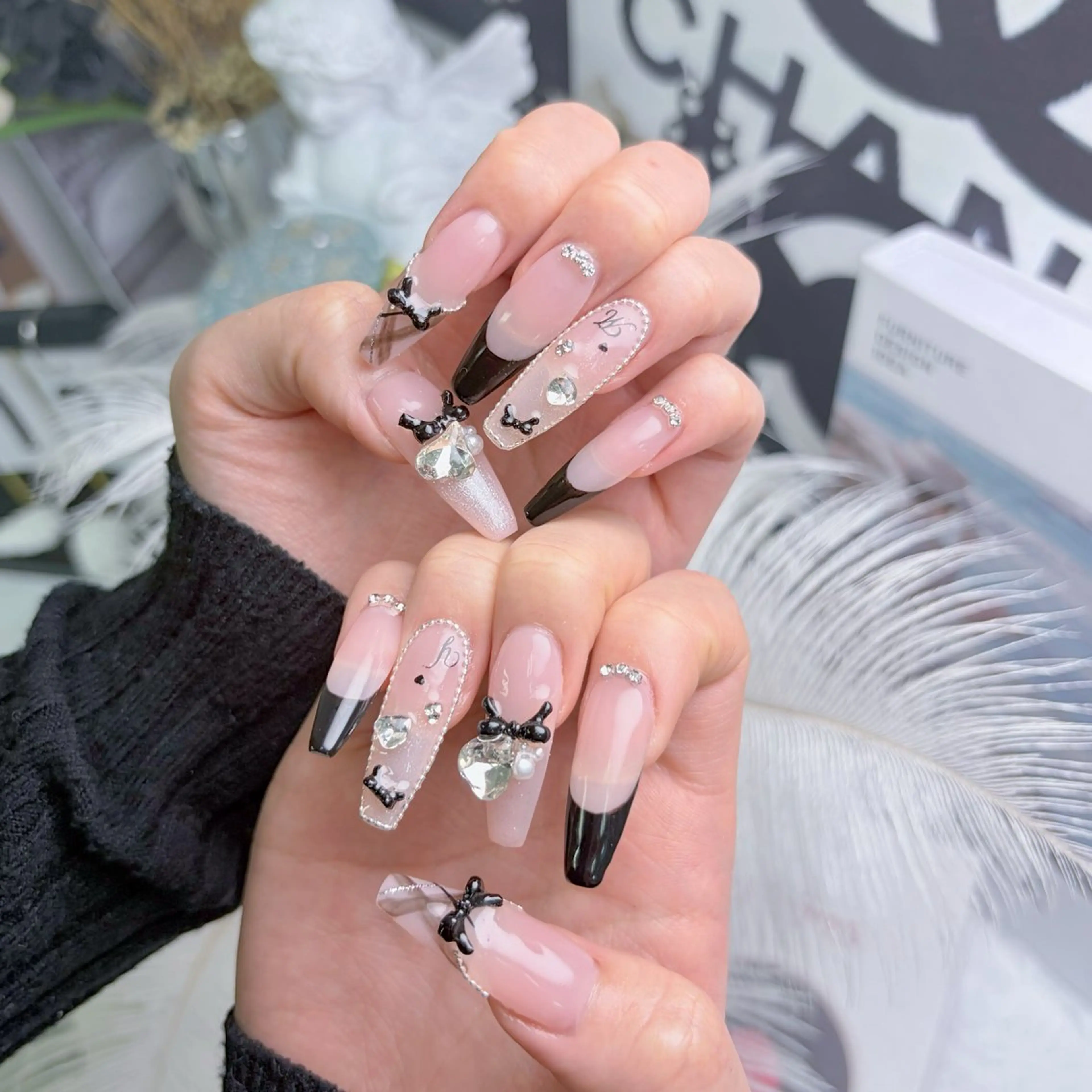 ネイル クリアネイル ハート キラキラネイル 韓国ネイル マグネットネイル ハンドネイル NailPrincess所属・princess スカルプ専門店のネイルデザイン