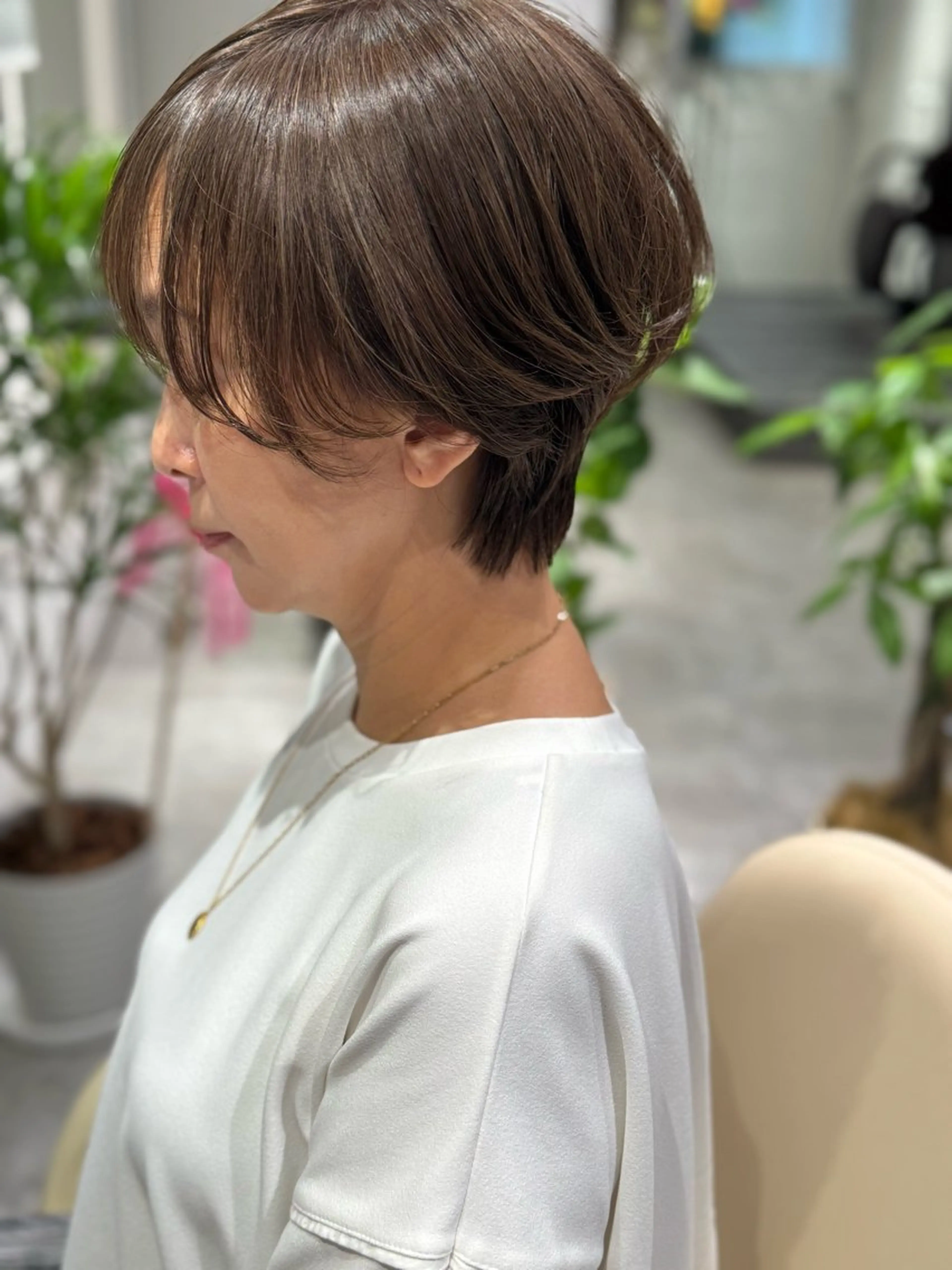 ショート ハイライト 髪質改善 レイヤーカット ショートヘア 縮毛矯正 カット ヘアカラー reverie【レヴリー】所属・夜20時から限定2組 reverieあきらのヘアスタイル