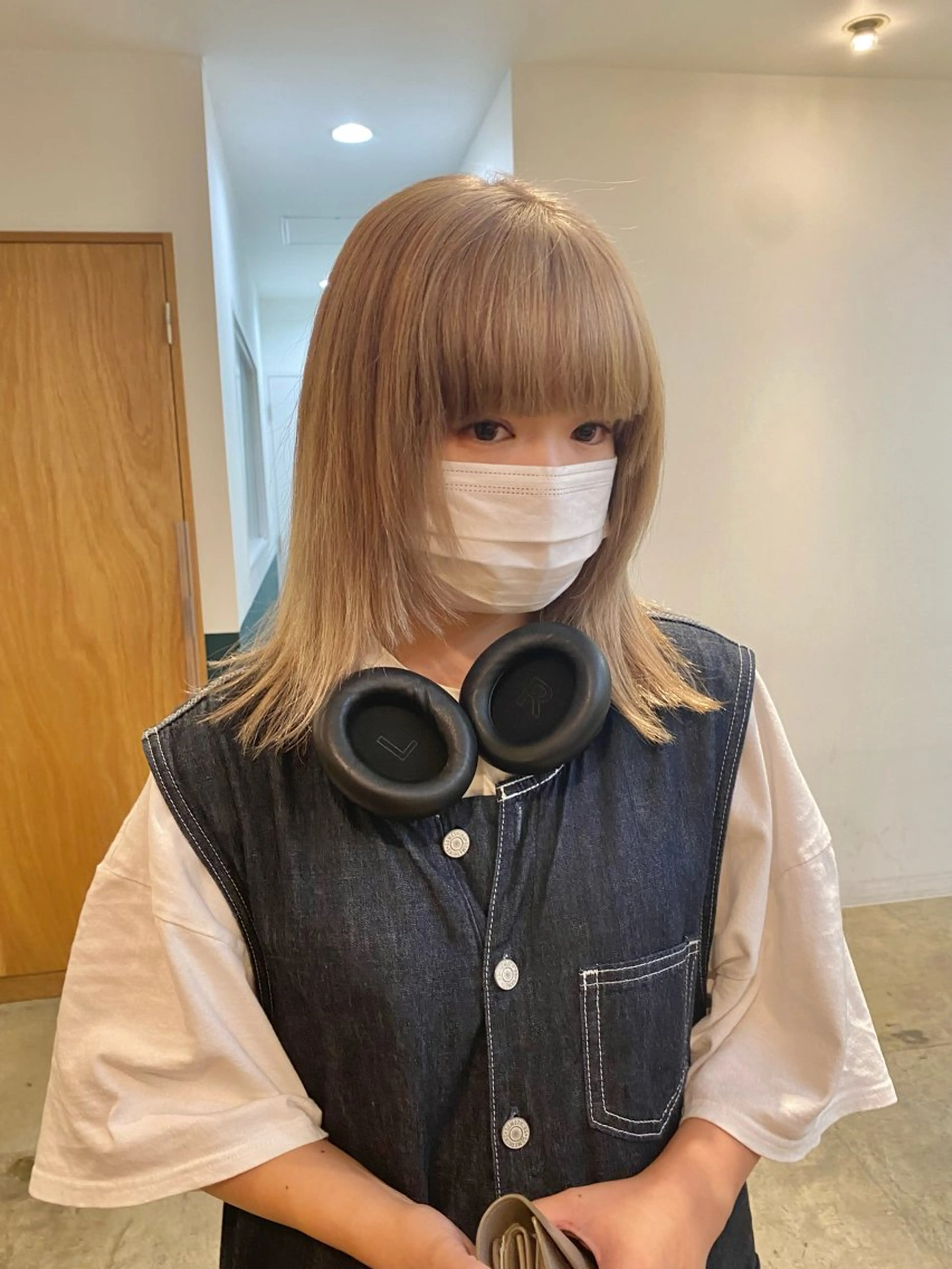 ミディアム カラー カット ヘアカラー 聖斗 /ハイトーン/パーマのヘアスタイル