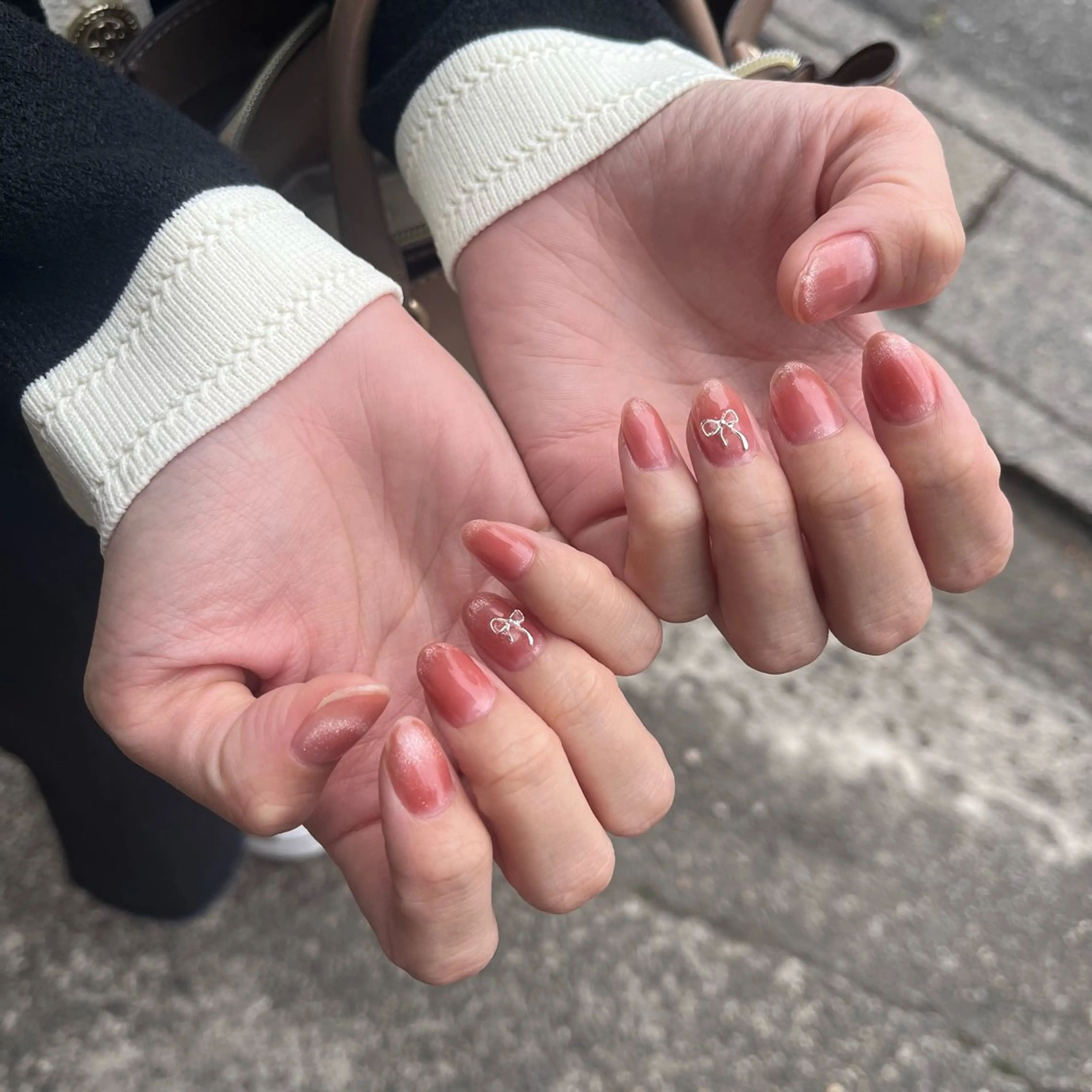 ネイル フレンチネイル マグネットフレンチ ワンカラーネイル ハンドネイル NAIL MATILDa 1103所属・NAIL MATILDaのネイルデザイン