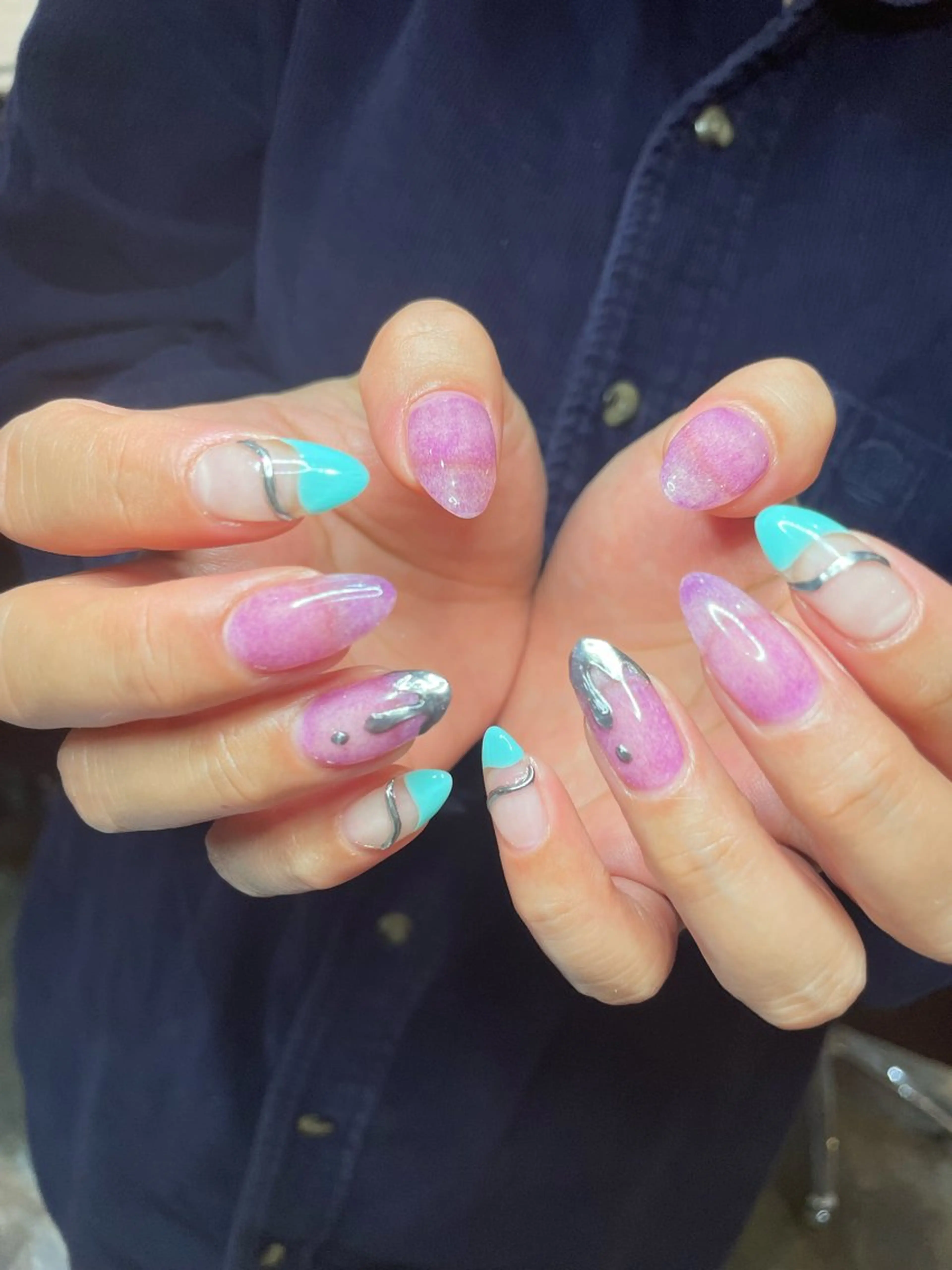 ネイル ハンドネイル ニュアンス🥀個性派 MIYU🪅のネイルデザイン