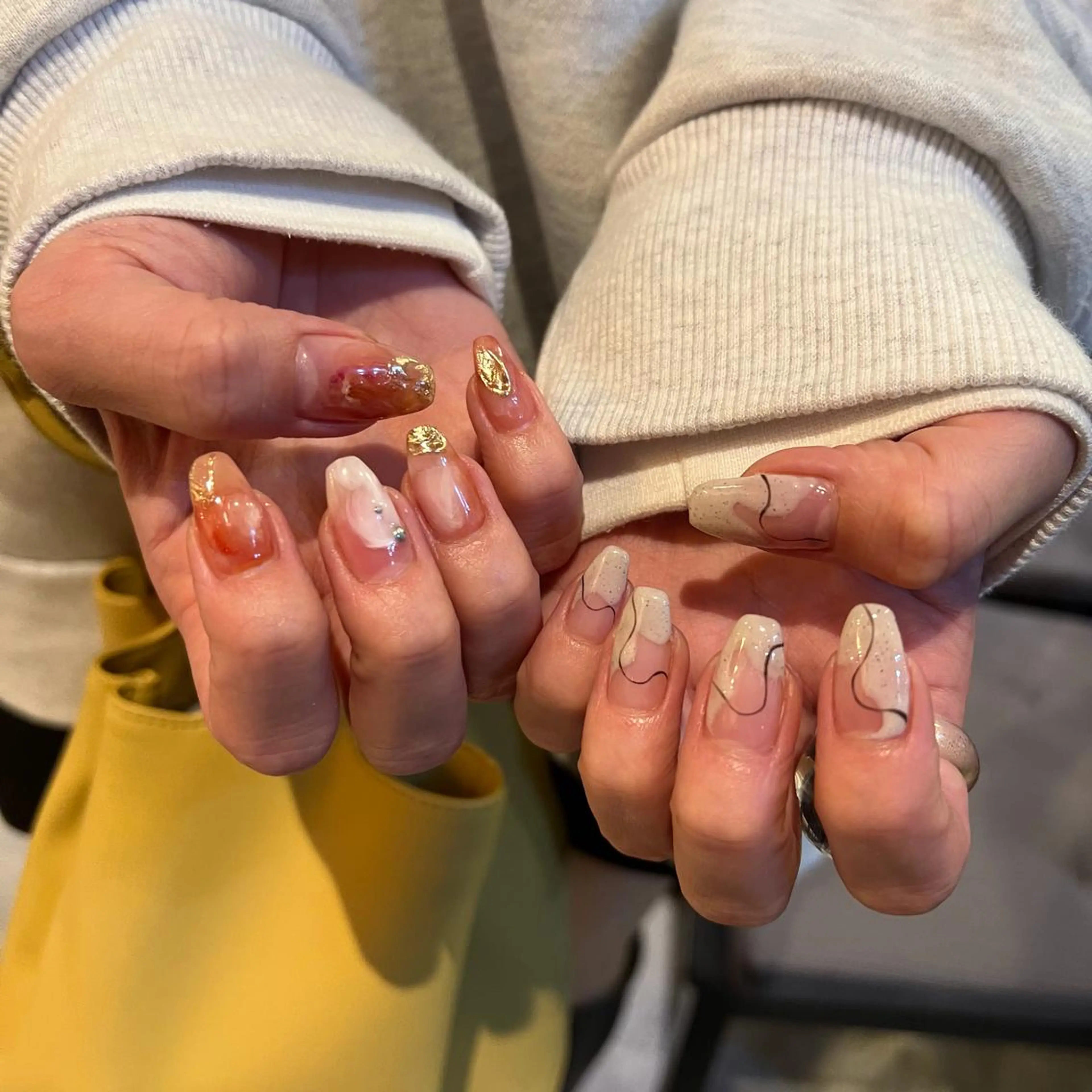 ネイル ミラーネイル ニュアンスネイル パラジェル登録サロン N°nail 立川のネイルデザイン