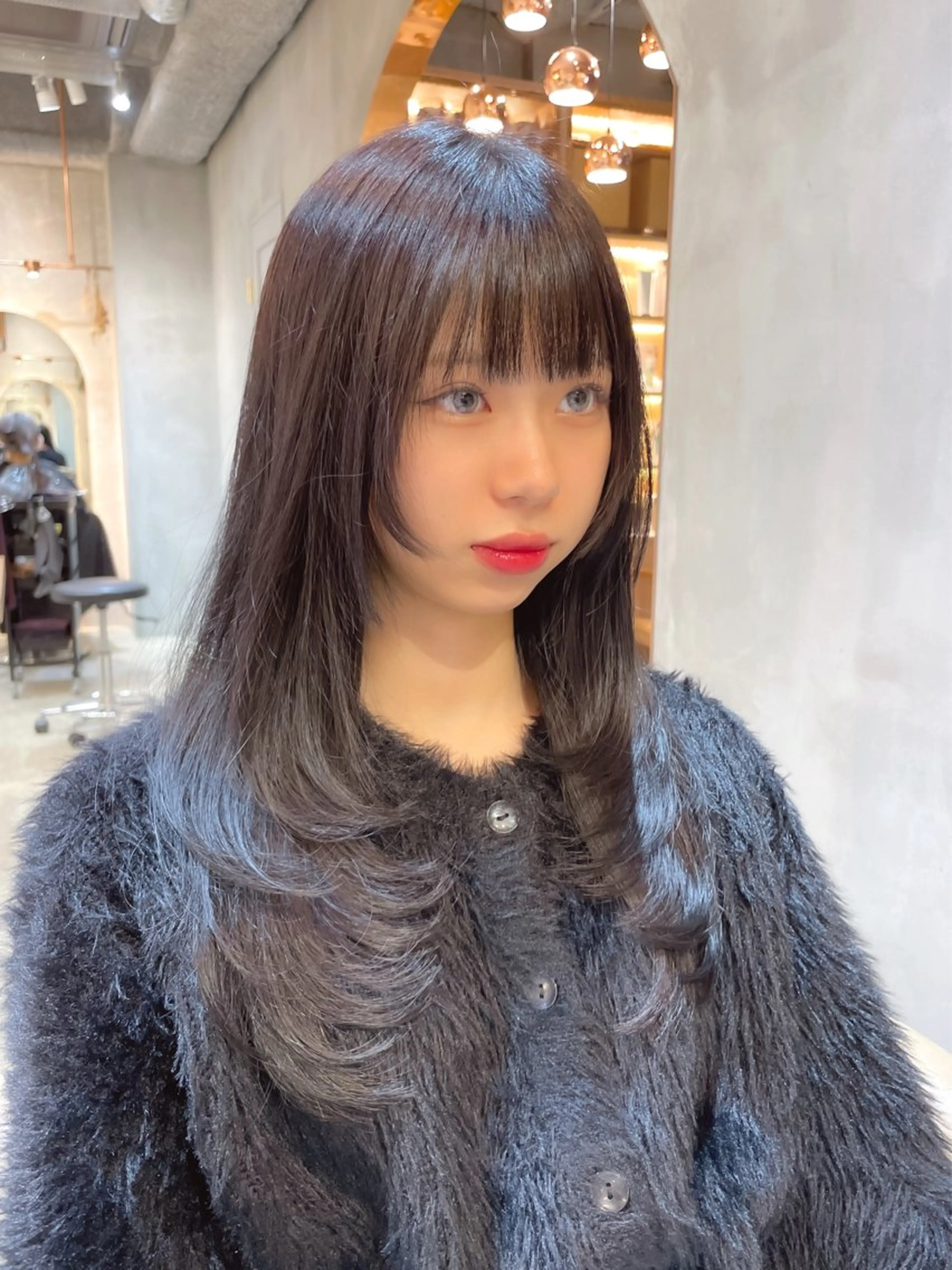 セミロング カラー カット ヘアカラー トリートメント レイヤー/韓国ヘア 縮毛矯正🫧鈴木颯のヘアスタイル