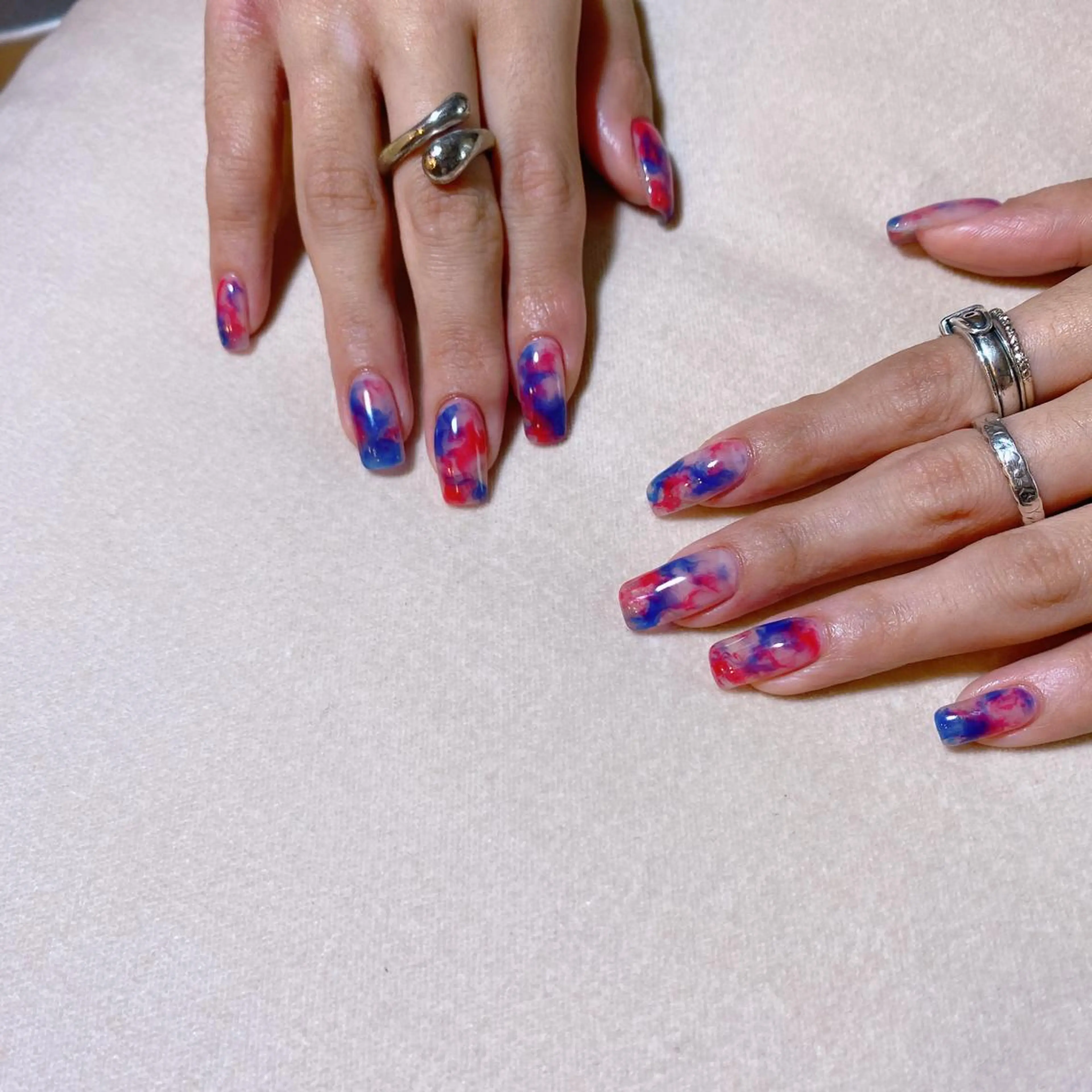 ネイル 大理石ネイル(マーブル) ハンドネイル Nail Room Bellisのネイルデザイン