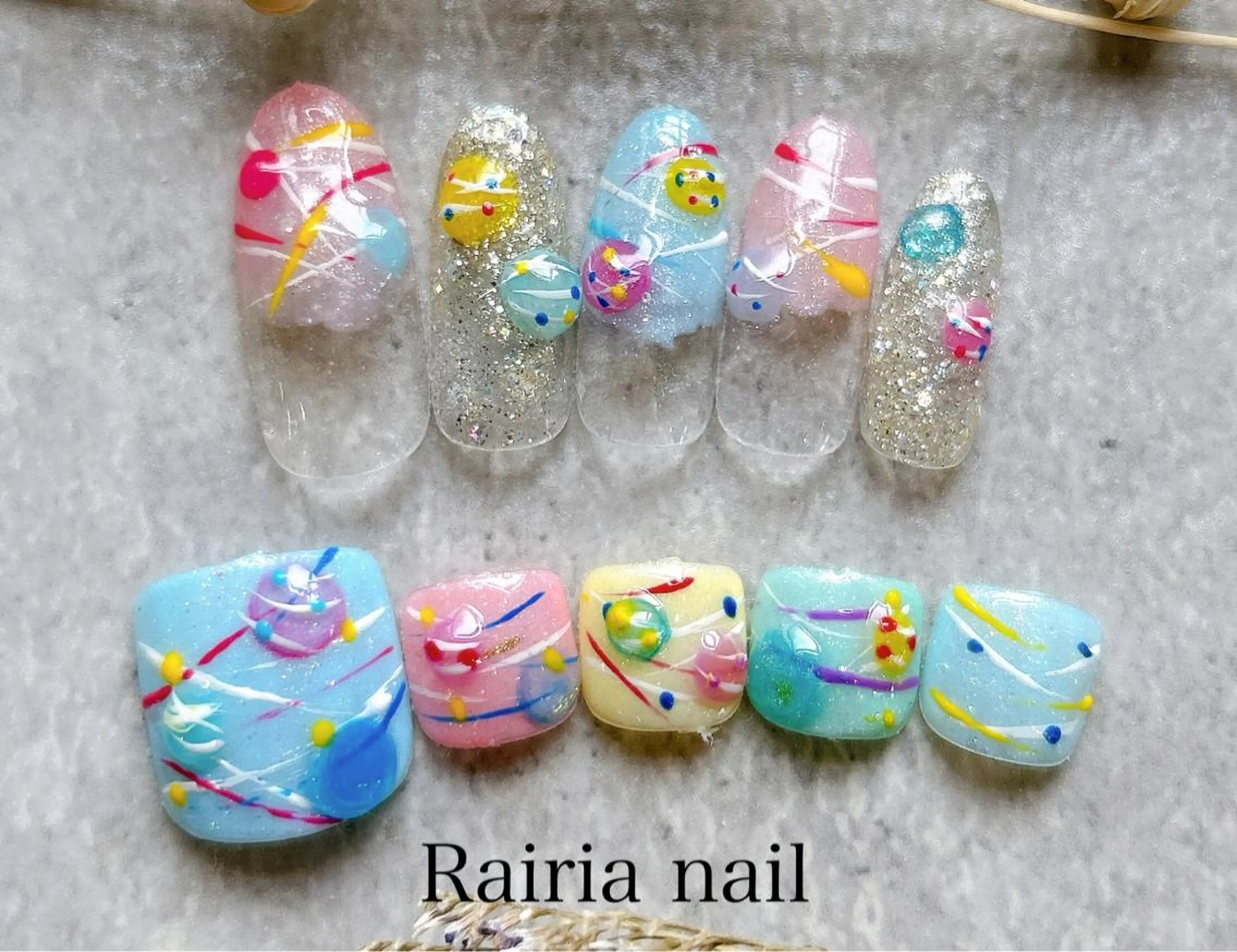 ネイル ヨーヨーネイル Rairia nail本八幡店のネイルデザイン