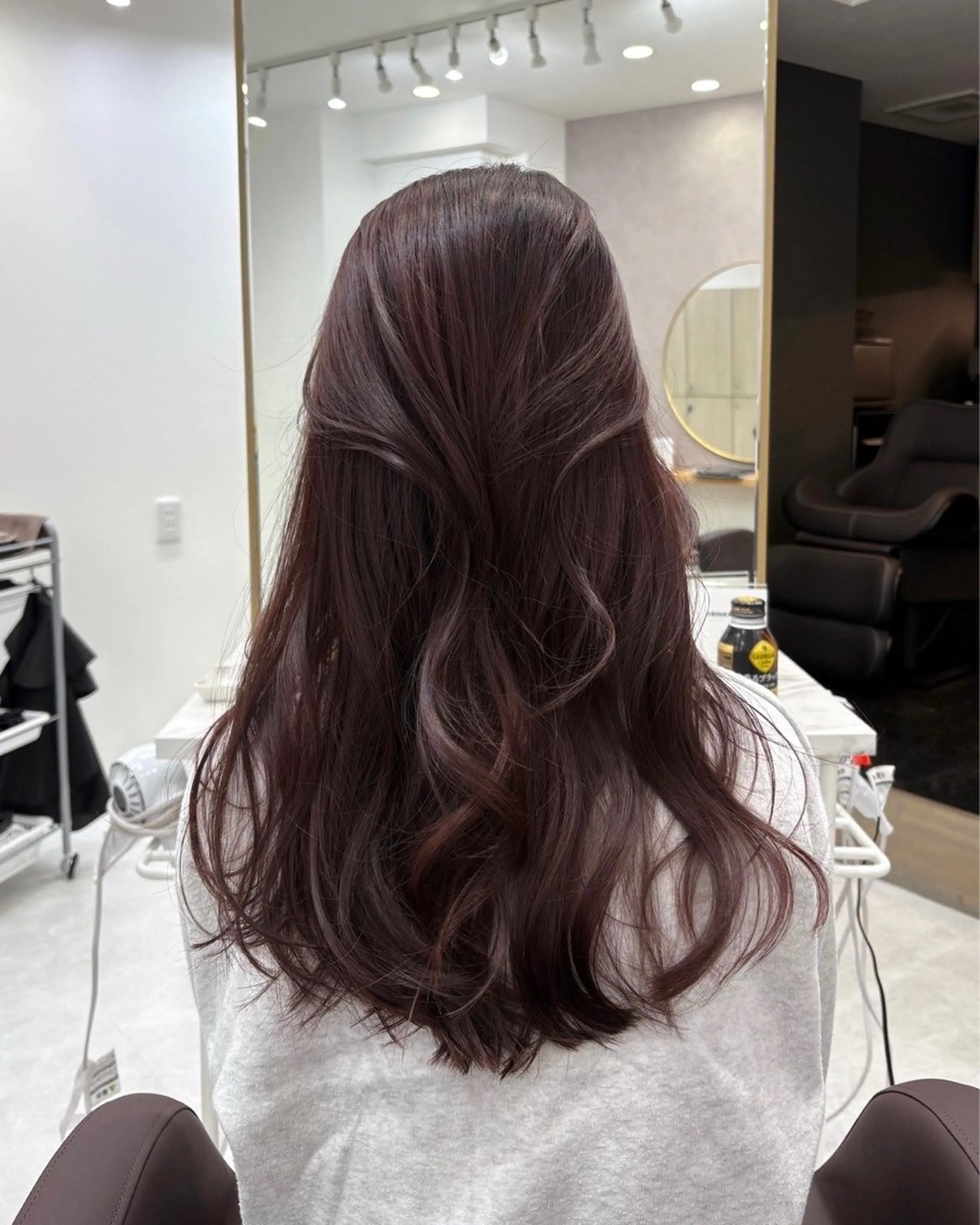 セミロング カラー ブリーチ ダブルカラー ブリーチなしカラー ヘアカラー 横浜美容室/透明感 カラー/レイヤーのヘアスタイル