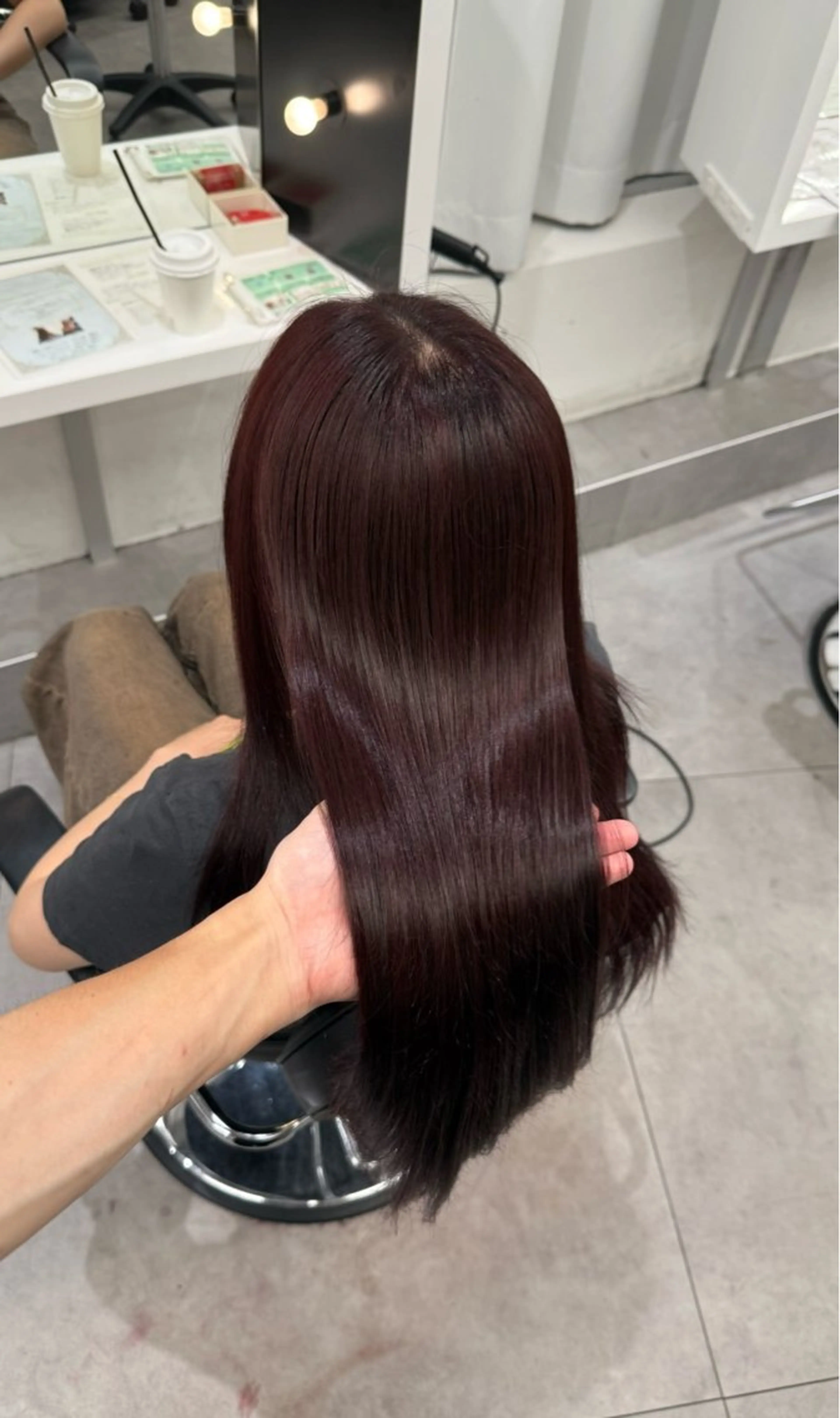 前髪縮毛矯正＋プレミアムカラーの写真