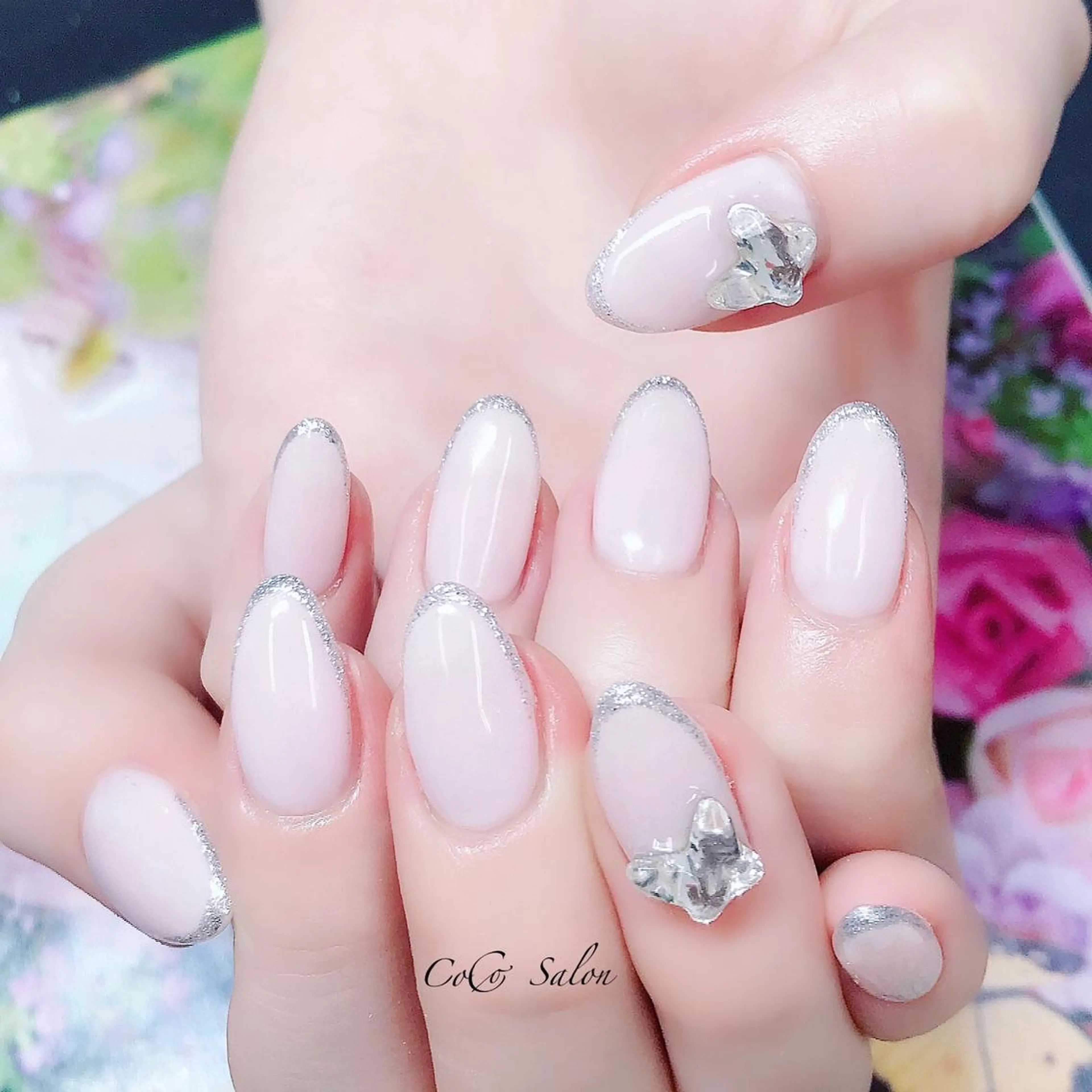 ネイル フレンチネイル ジェルネイル ピンク スカルプネイル CoCoSalon ネイル/まつ毛予約のネイルデザイン