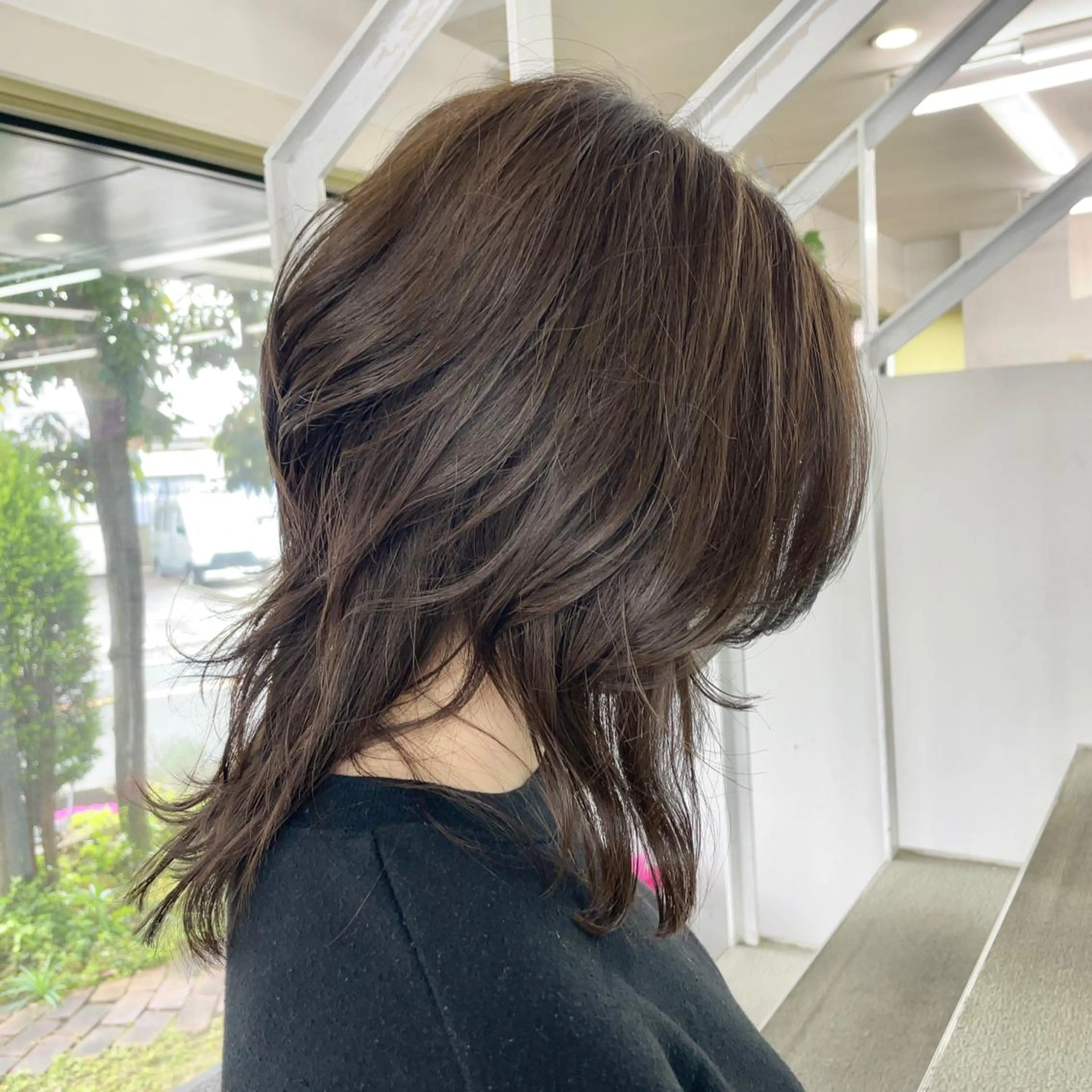 ミディアム カラー カット ヘアカラー 山田 里美のヘアスタイル