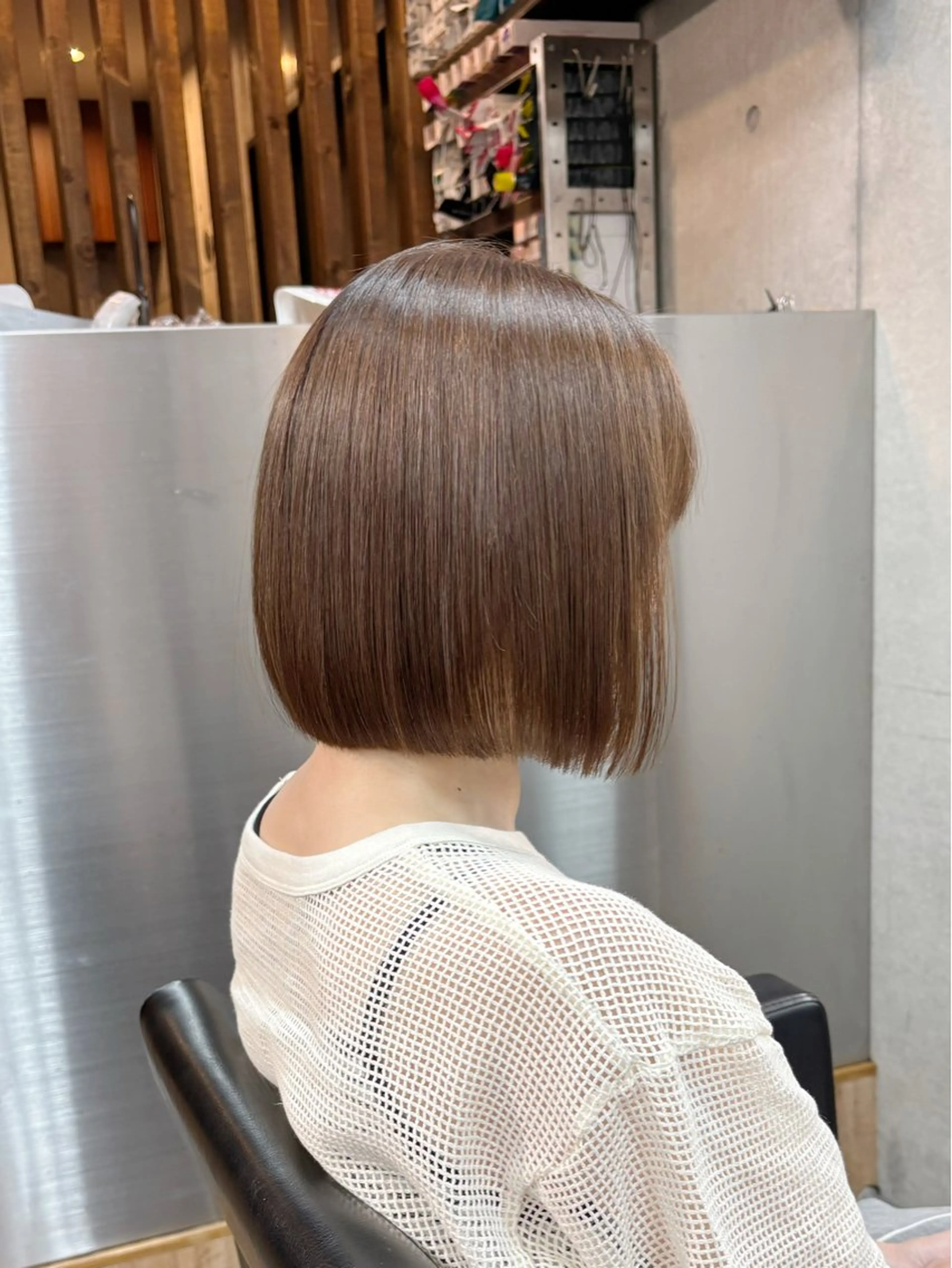 ショート カラー パーマ カット ヘアカラー 縮毛矯正 トリートメント ショートボブ縮毛矯正 髪質改善のプロ山道潤のヘアスタイル