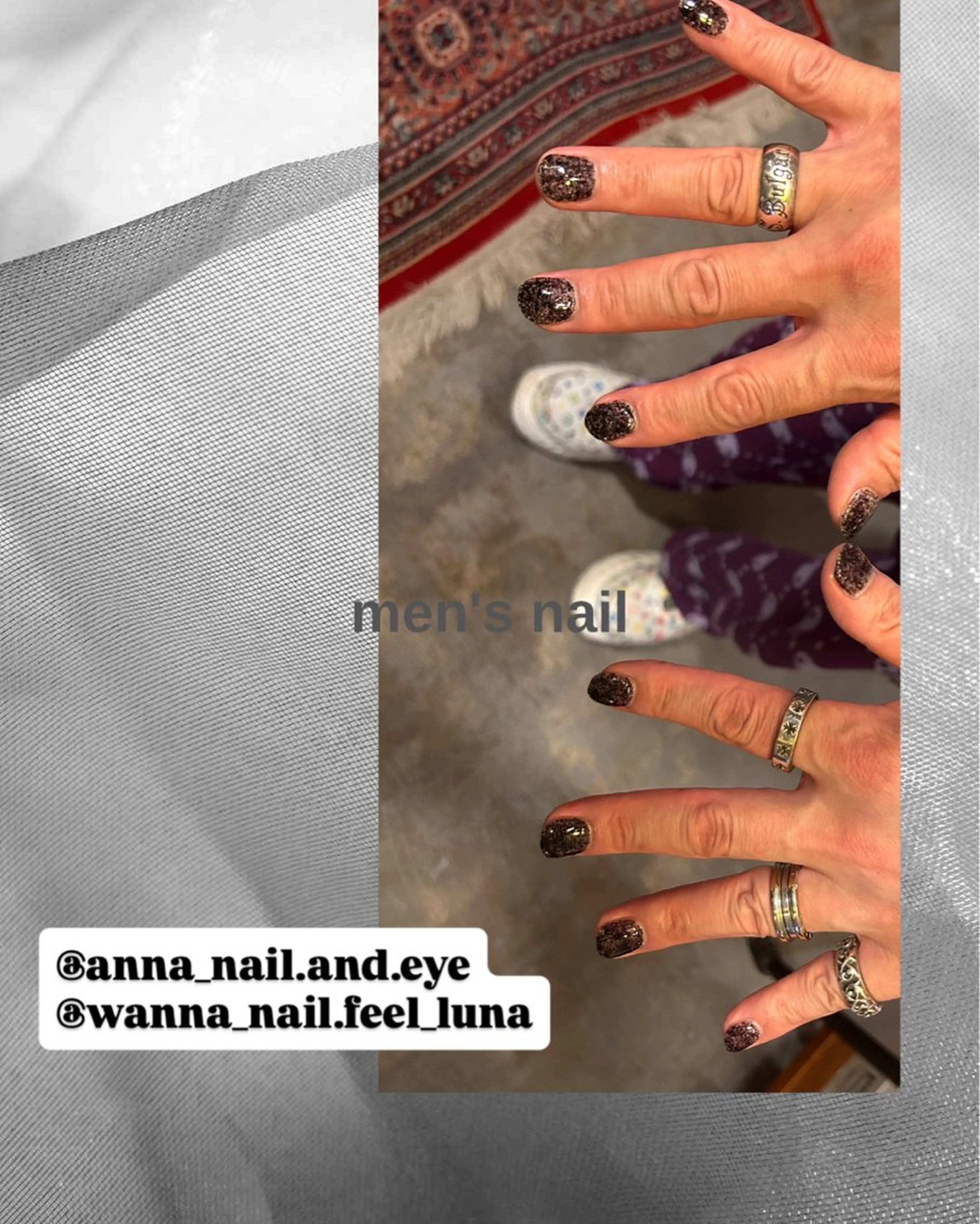 ネイル メンズネイル ハンドネイル LUNA chiica🌵のネイルデザイン