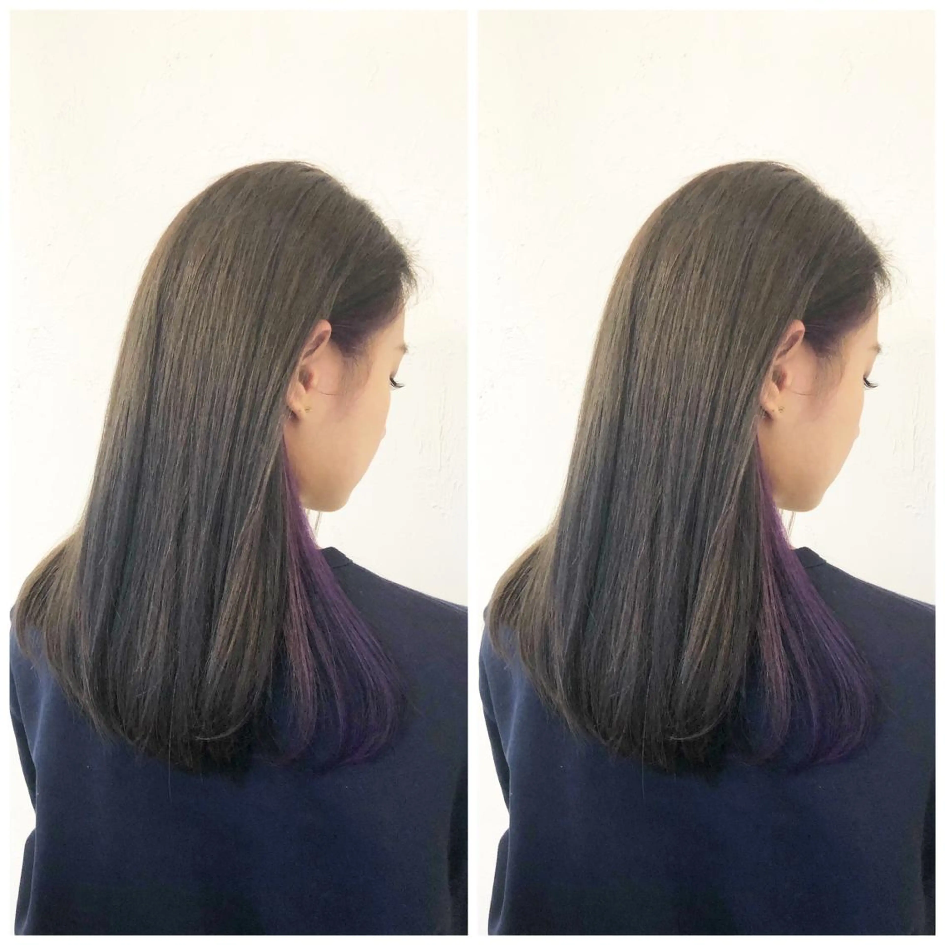セミロング パープルカラー カット ヘアカラー トリートメント バレイヤージュカラー 特化美容師✨星皓太のヘアスタイル