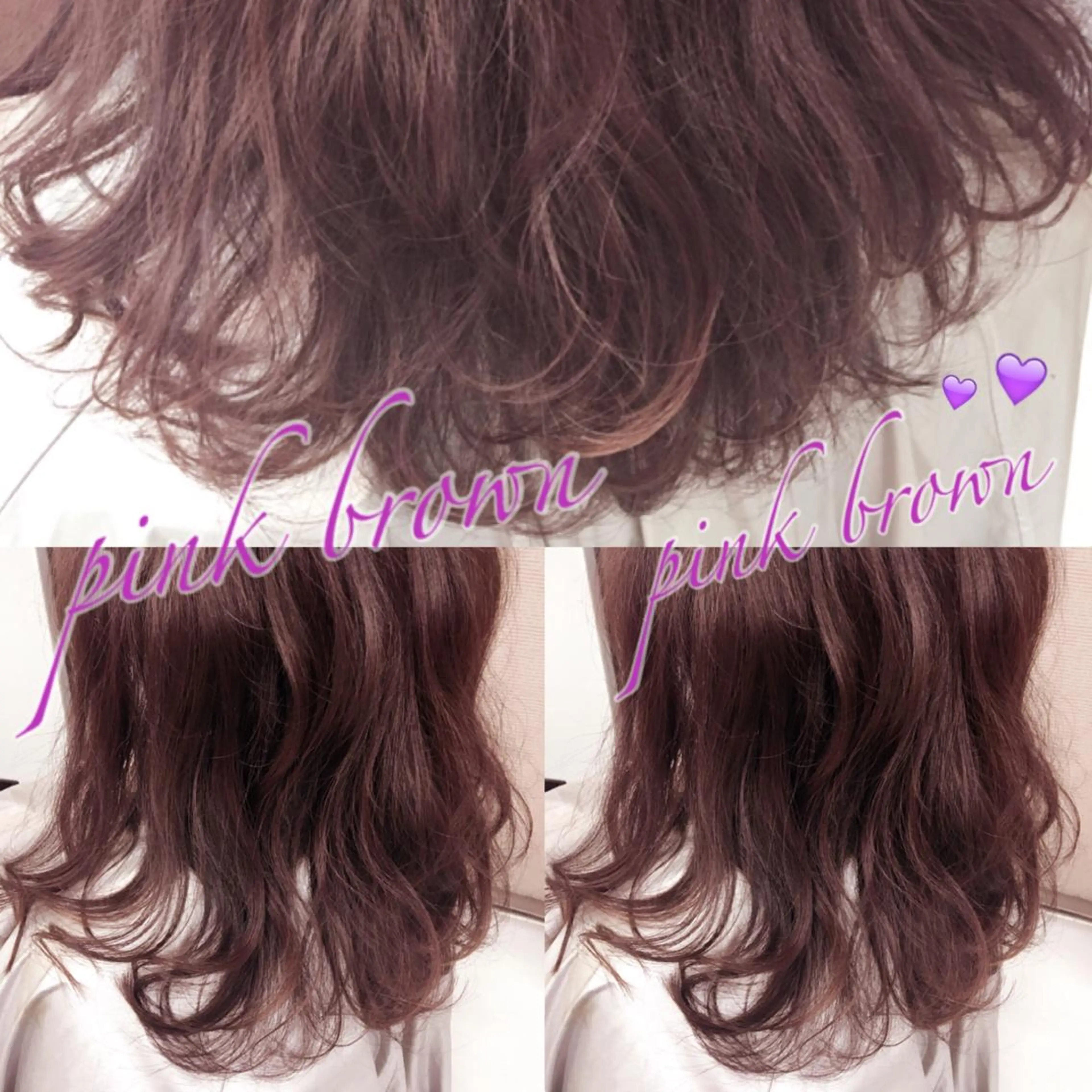 カラー ブリーチ ブラウンカラー ブリーチなしカラー ピンクカラー 韓国ヘア得意❤︎森澤 悠佳のヘアスタイル