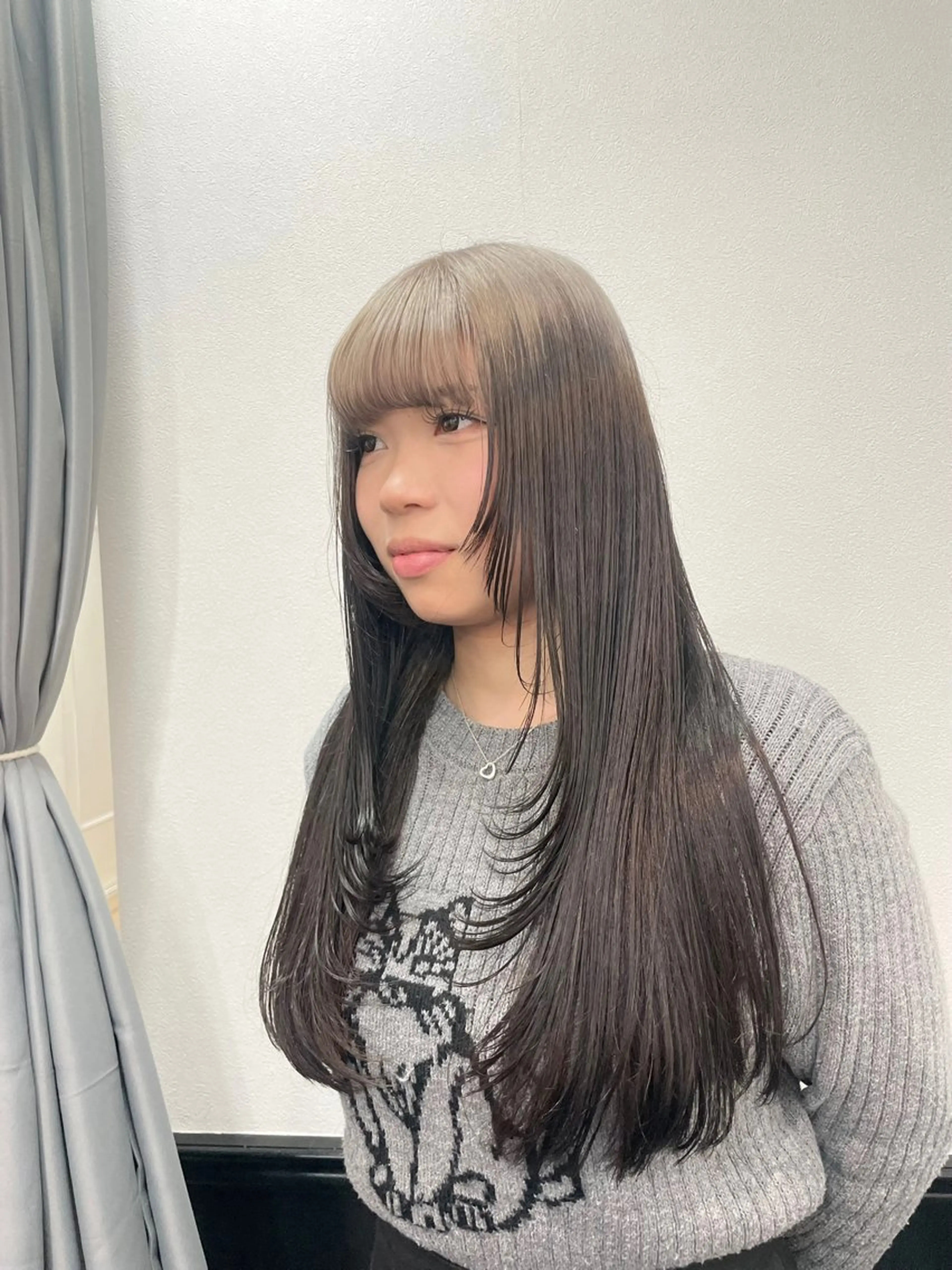 セミロング カラー ヘアカラー 野町好花 レイヤー/パーマのヘアスタイル