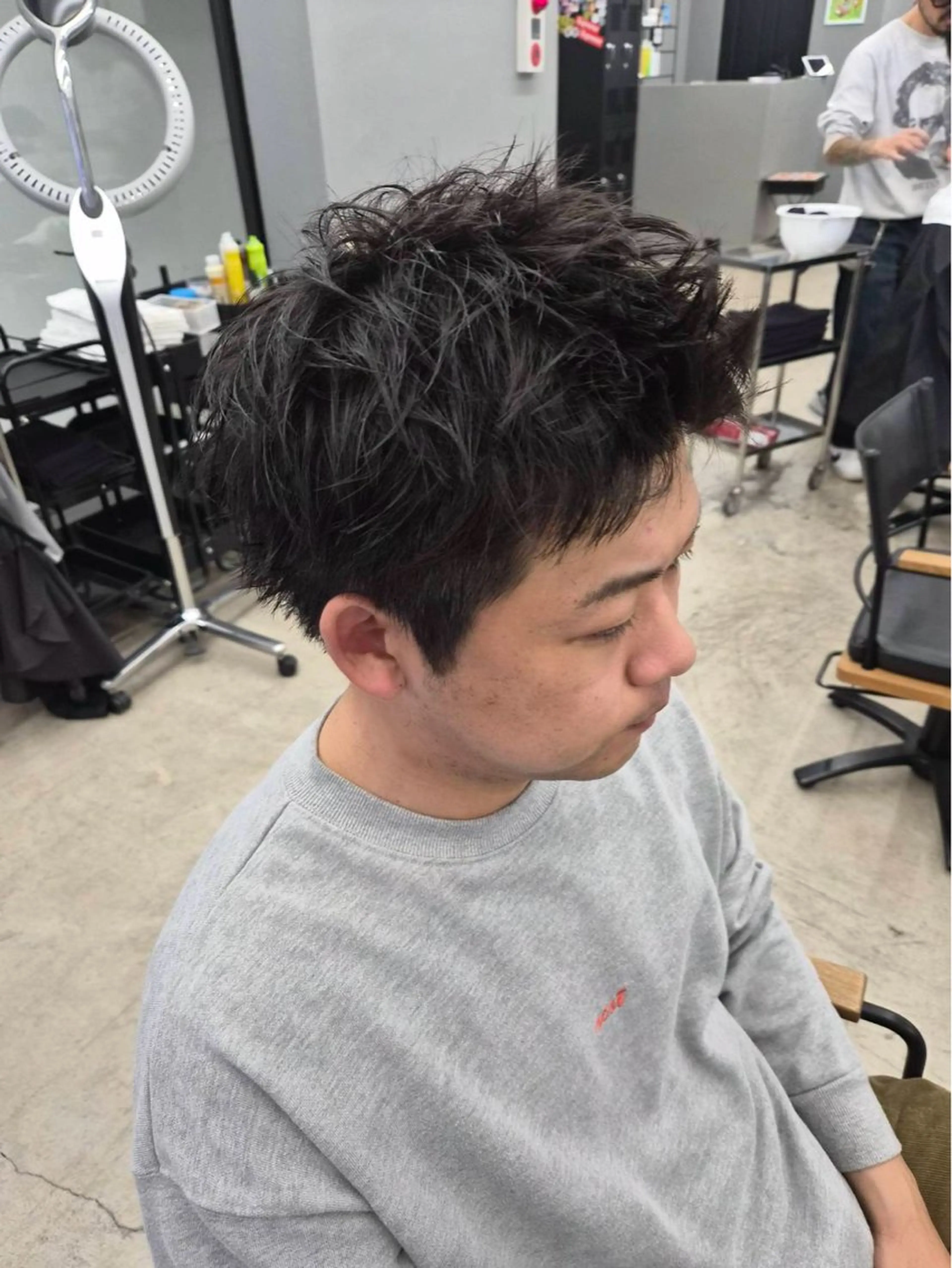 ショート パーマ メンズ カット パーマ メンズ専門サロン wokeのヘアスタイル