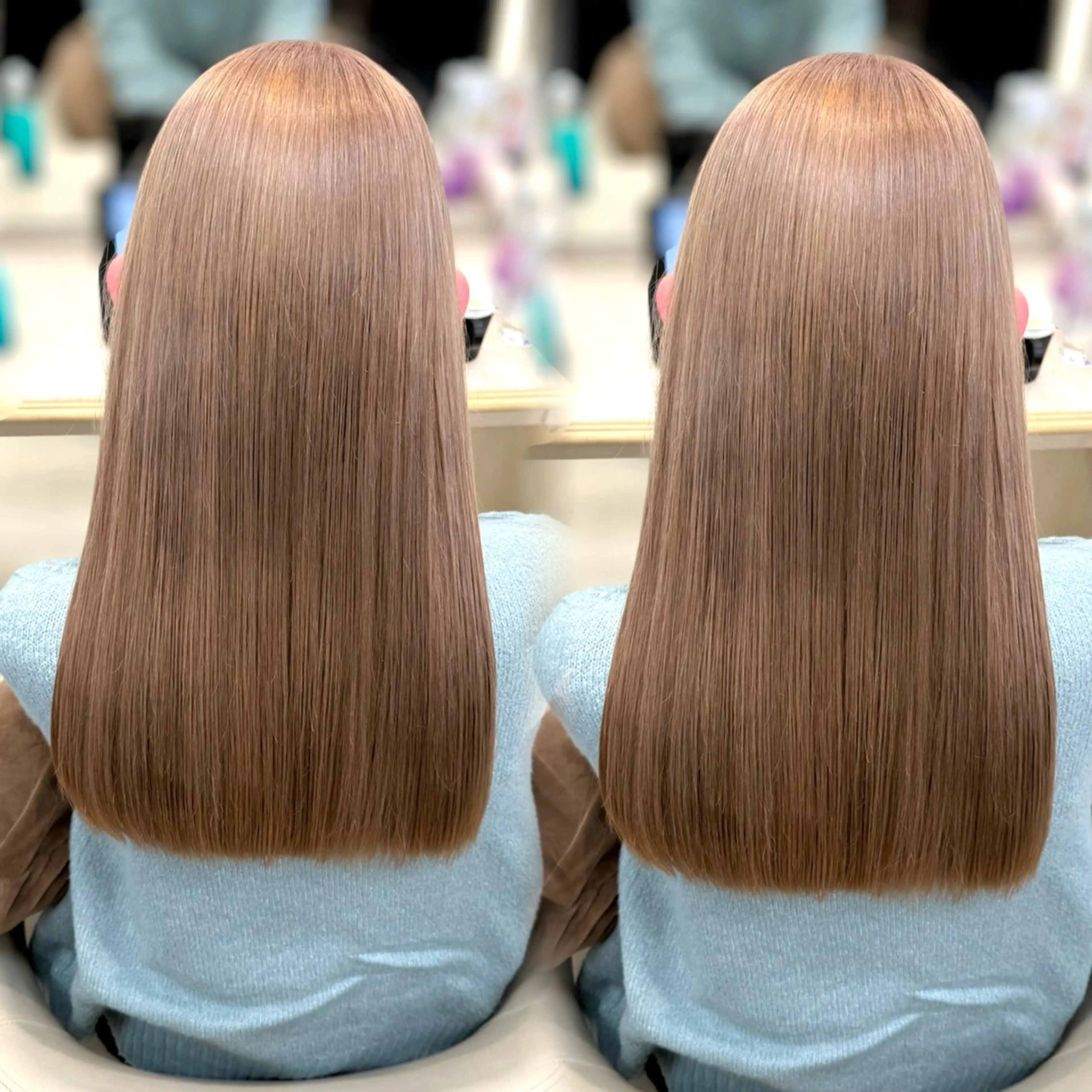 ロング カラー ヘアカラー トリートメント ヘアセット 🧸ベージュ カラー🧸ゆいなのヘアスタイル