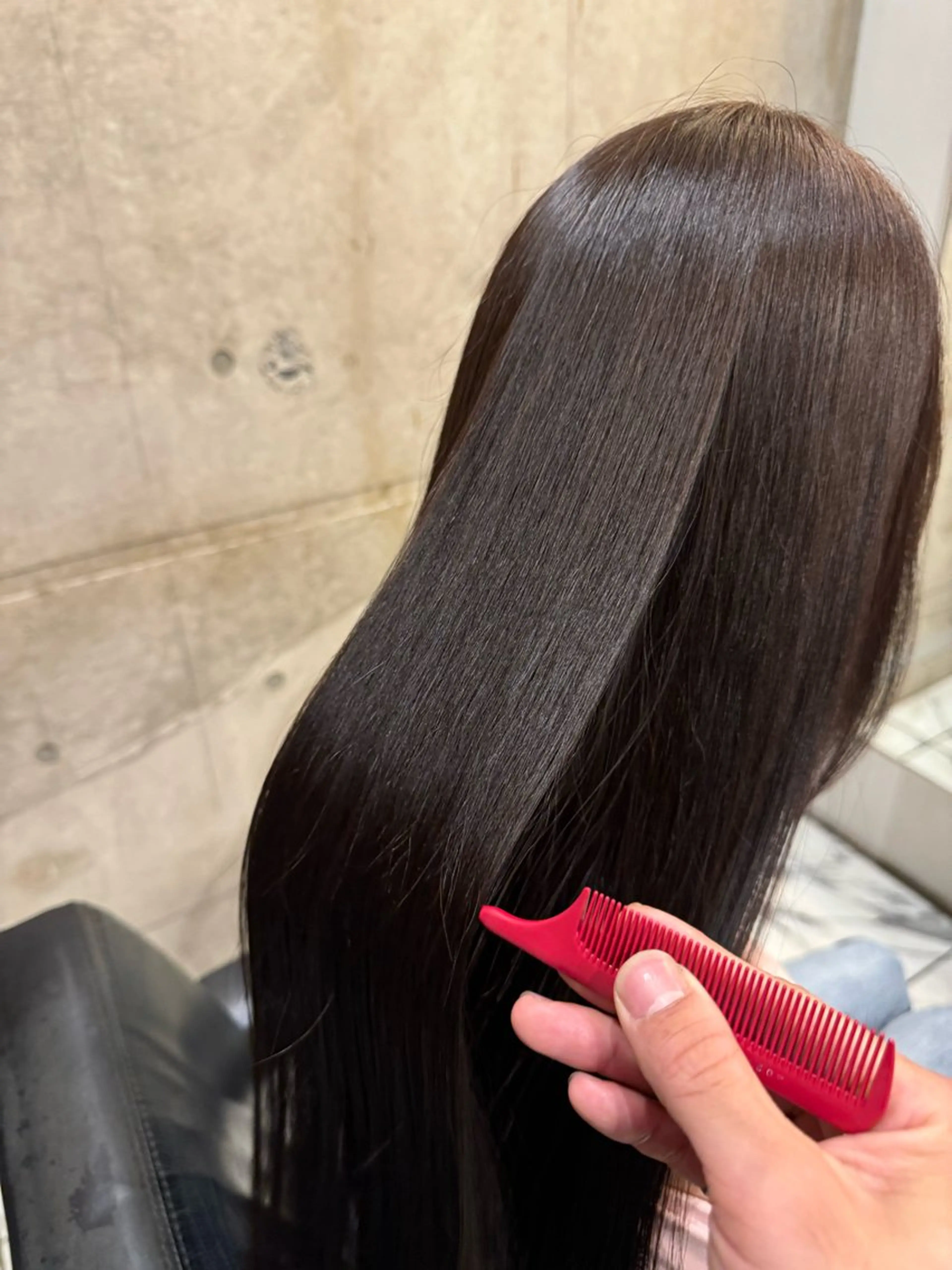 ロング 髪質改善 レイヤーカット カット ヘアカラー トリートメント Luxe表参道 髪質改善　奈良のヘアスタイル