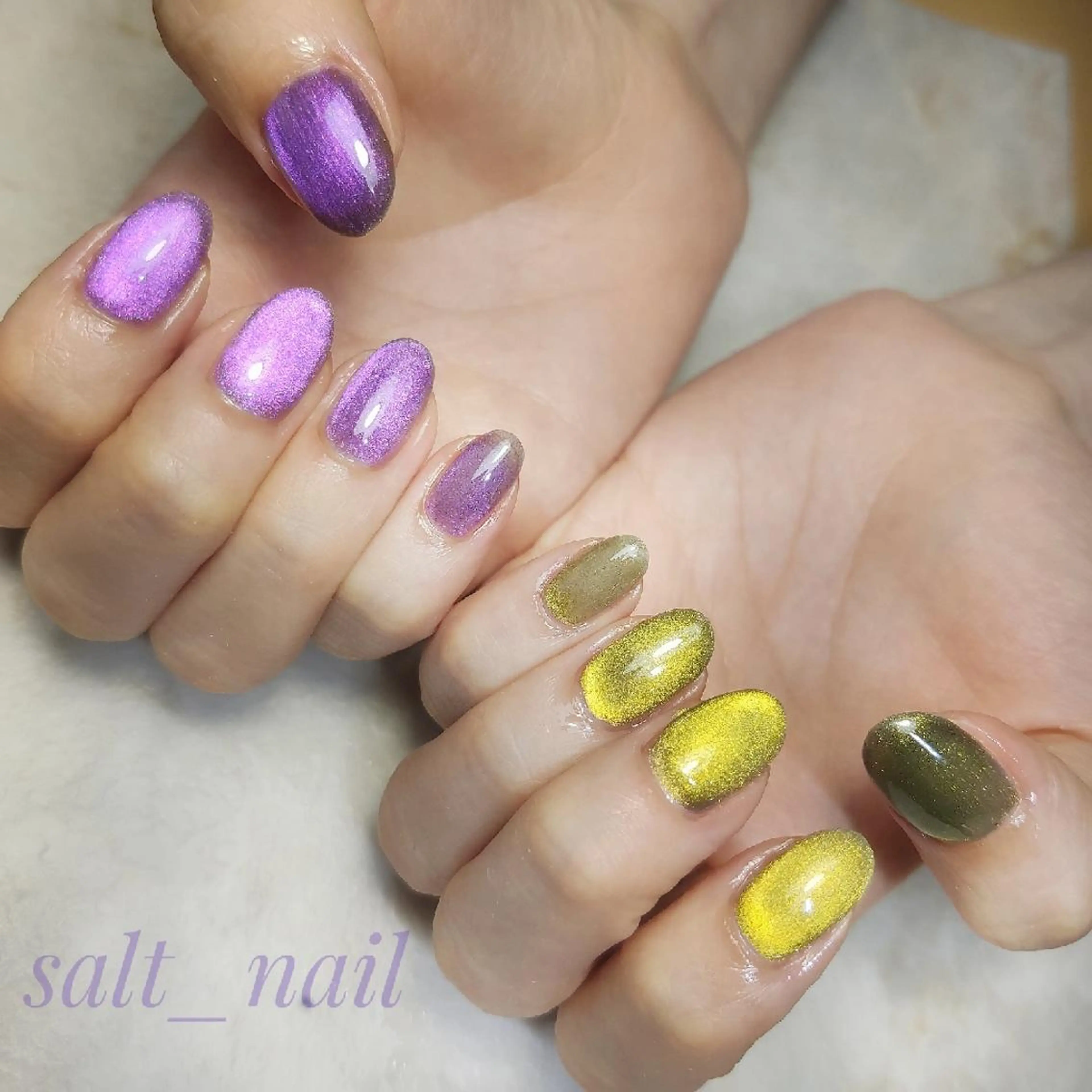 ネイル マグネットネイル ハンドネイル 個人サロン saltnailのネイルデザイン