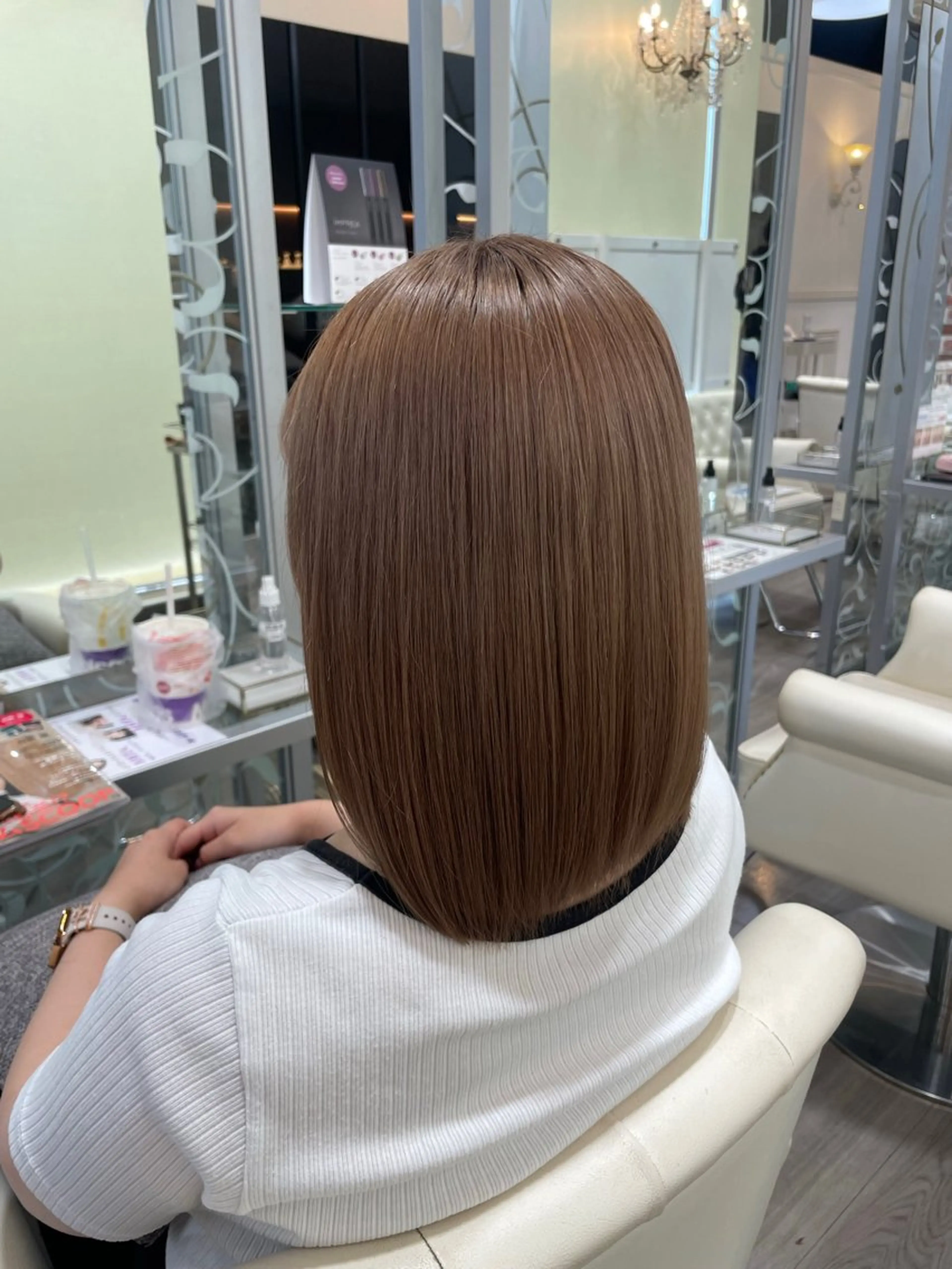 ミディアム カラー ベージュカラー カット ヘアカラー トリートメント ✨トレンド特化美容師 WILL上村　拳吾のヘアスタイル