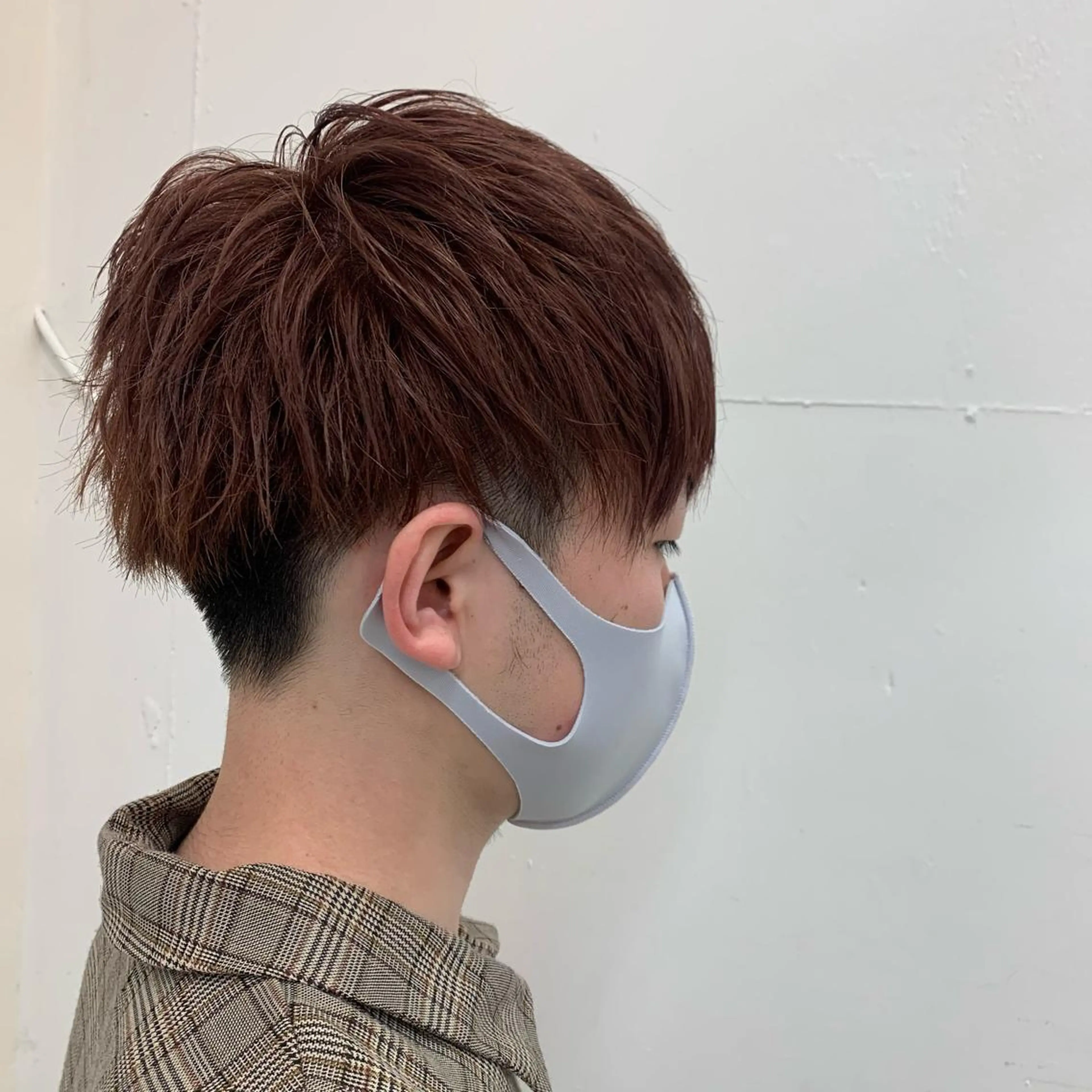 カラー メンズ マッシュ ベージュカラー ピンクカラー ピンクベージュ カット ヘアカラー ヘアーメイクWiLL 西宮店所属・川上 紗也加のヘアスタイル