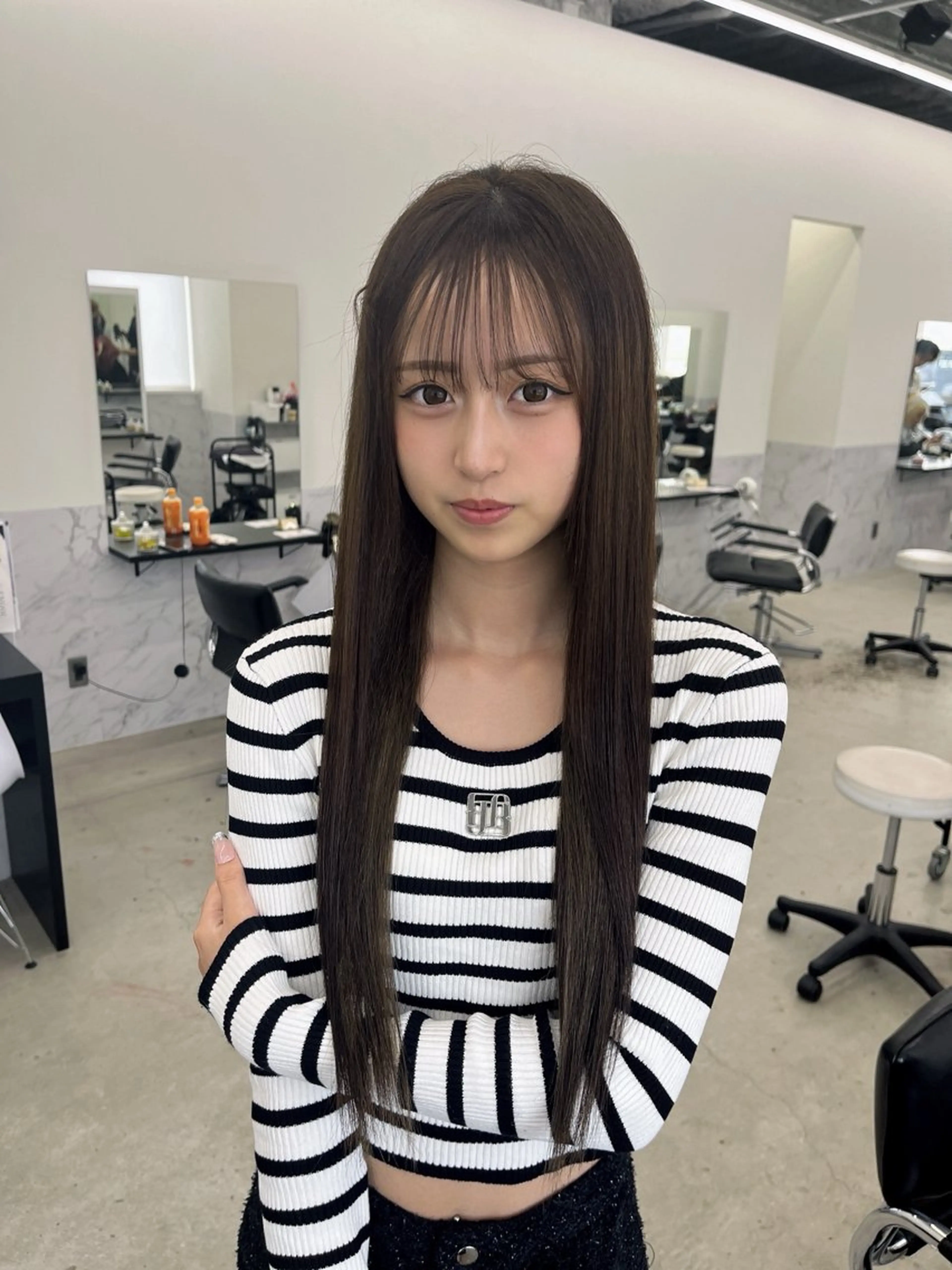カラー ブラウンカラー 透明感カラー 田中 莉香のヘアスタイル