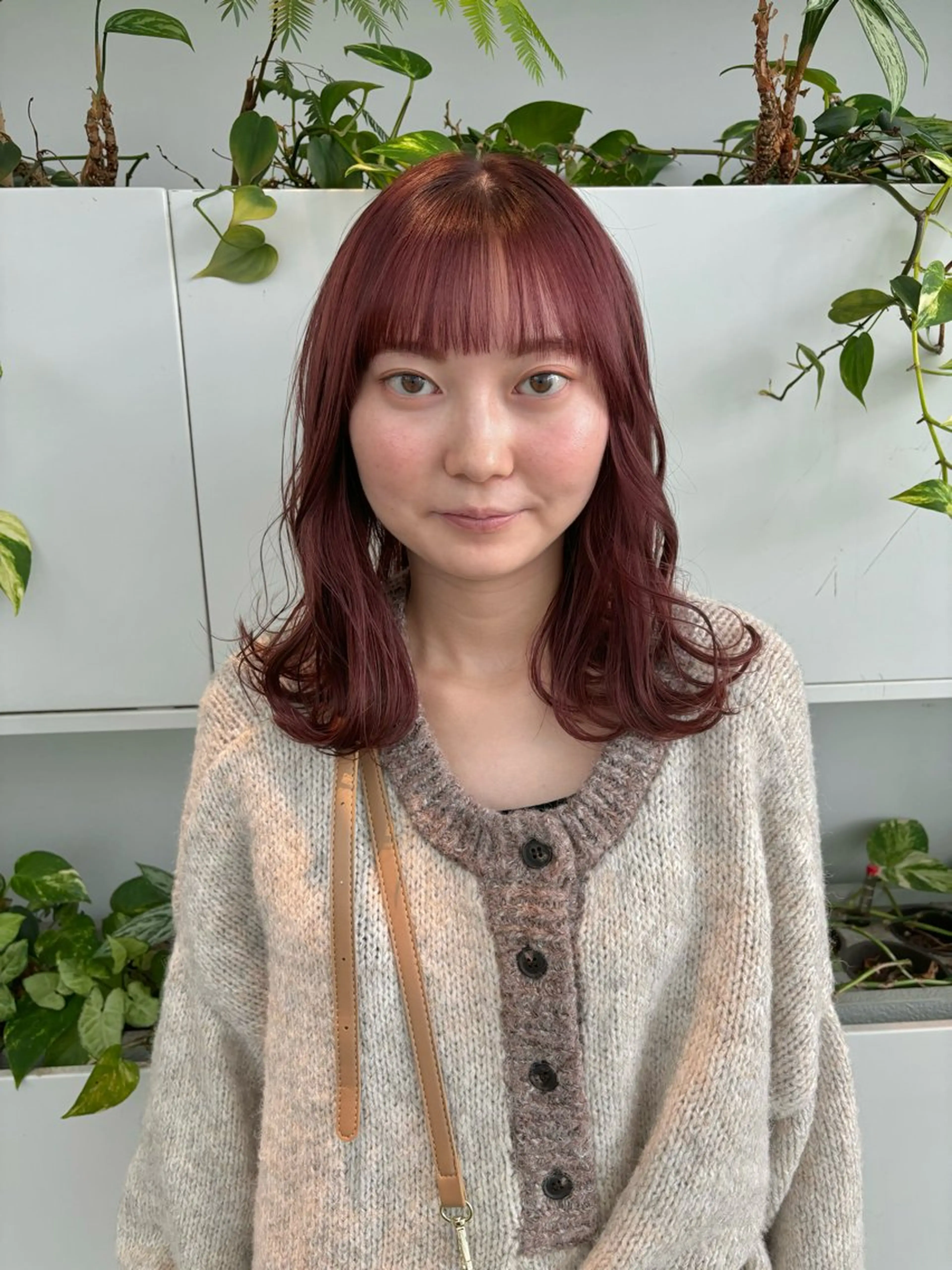 ミディアム カラー ブラウンカラー ピンクカラー ピンクブラウン ヘアカラー トリートメント くさかみさき🌼暖色 /韓国風/オタク🌼のヘアスタイル