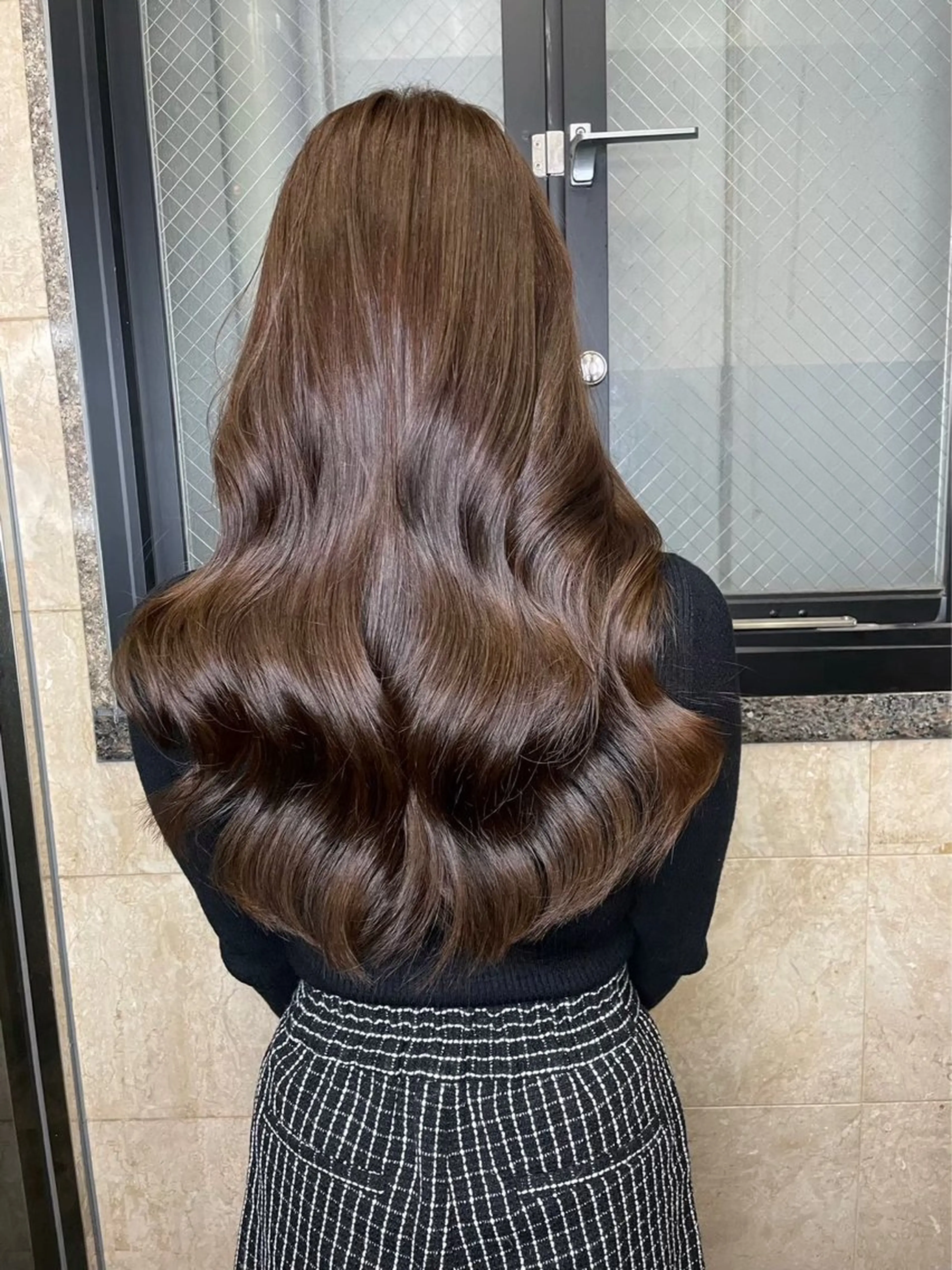 ロング カラー ヘアアレンジ ブラウンカラー チョコレートブラウン ヘアカラー トリートメント ヘッドスパ ヘアセット 🫧透明感／艶カラー 🫧Ryuseiのヘアスタイル