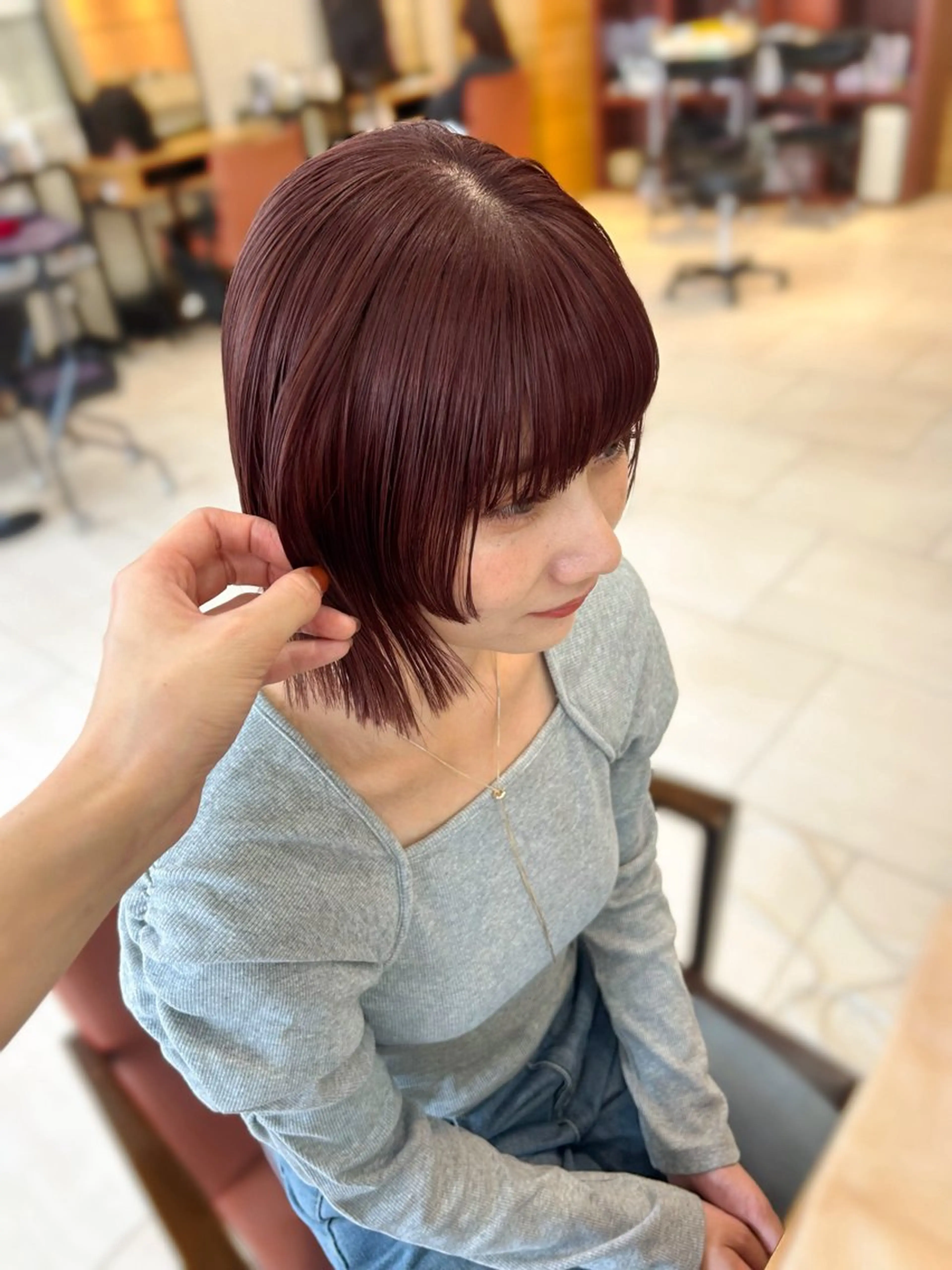 カラー ヘアカラー ベージュ🧸/ボブ ダブルカラー/このかのヘアスタイル