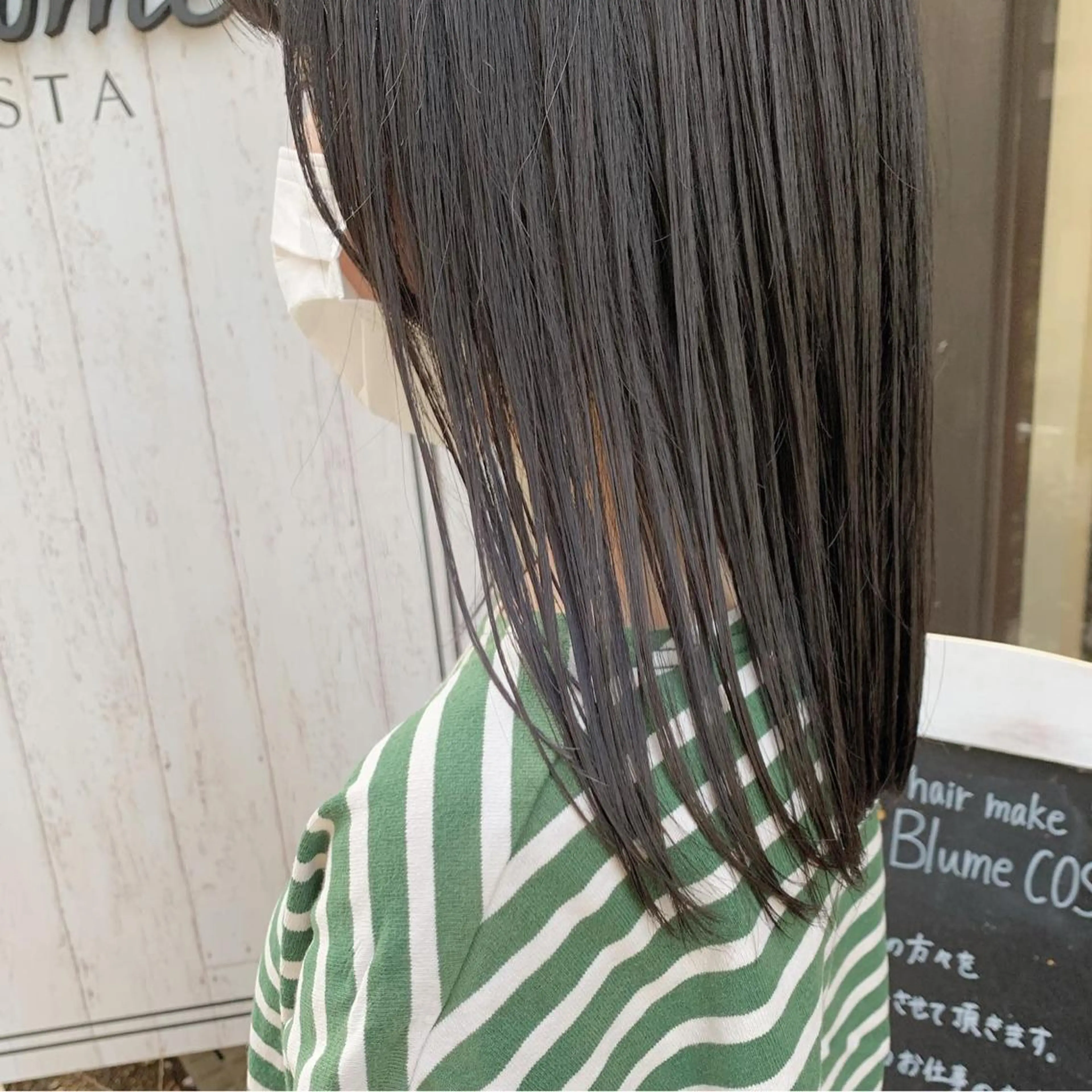 セミロング カラー 黒髪 ヘアカラー ayaka 大宮のヘアスタイル