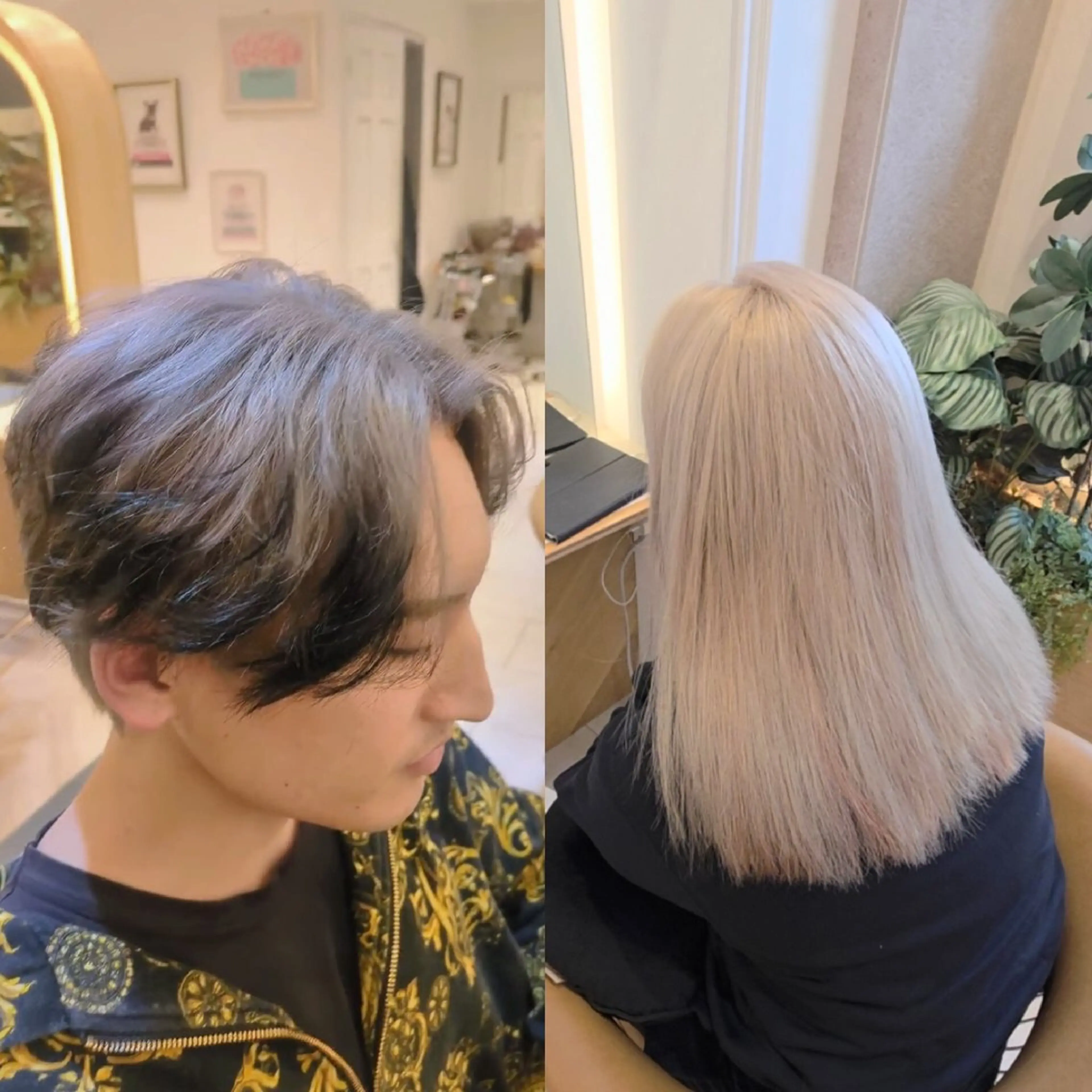 【メンズ&レディースロング限定】ダブルブリーチ＋全体カラー＋カット✨の写真