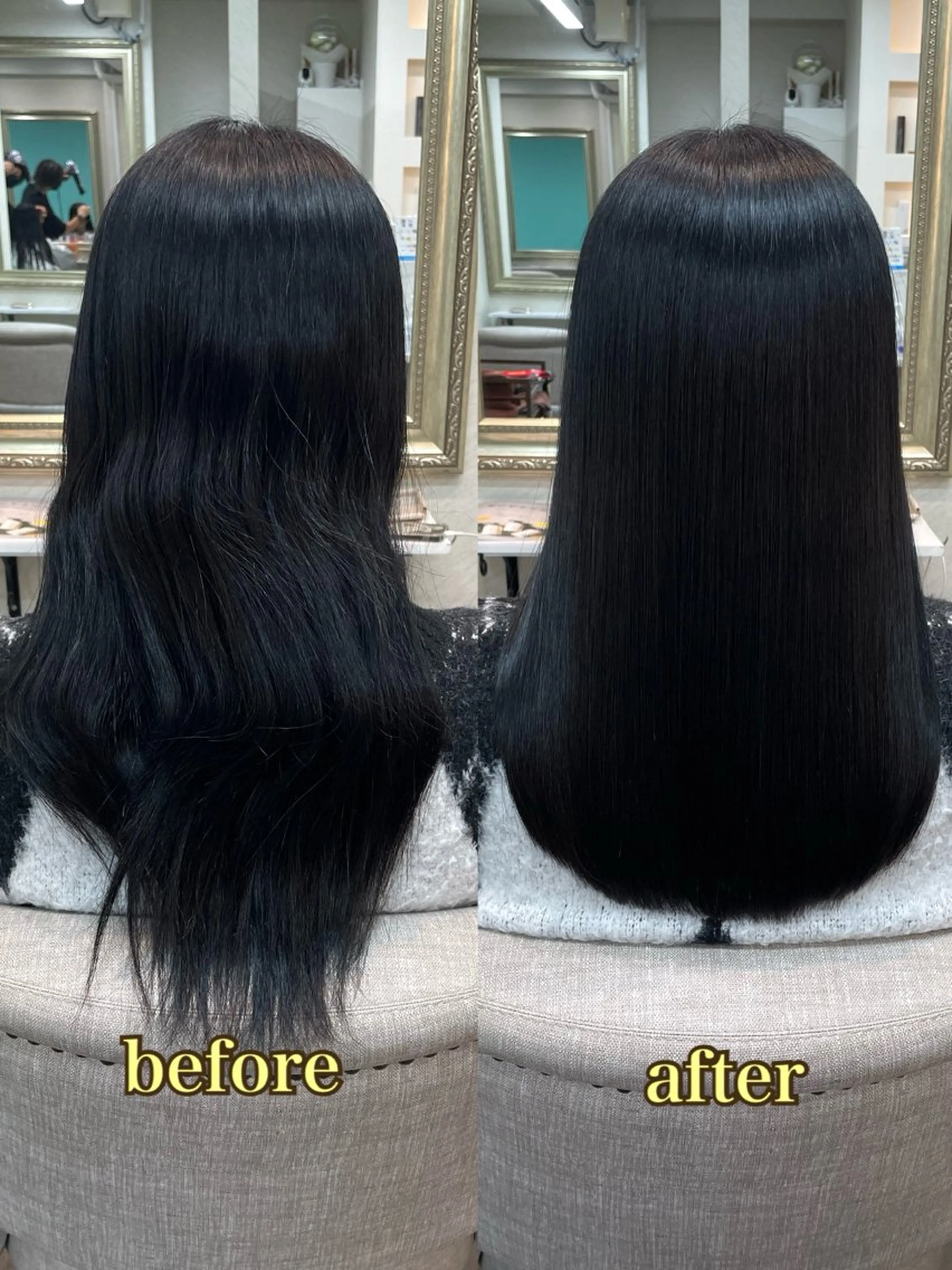 セミロング トリートメント ヘッドスパ アンナ 髪質改善/縮毛矯正のヘアスタイル