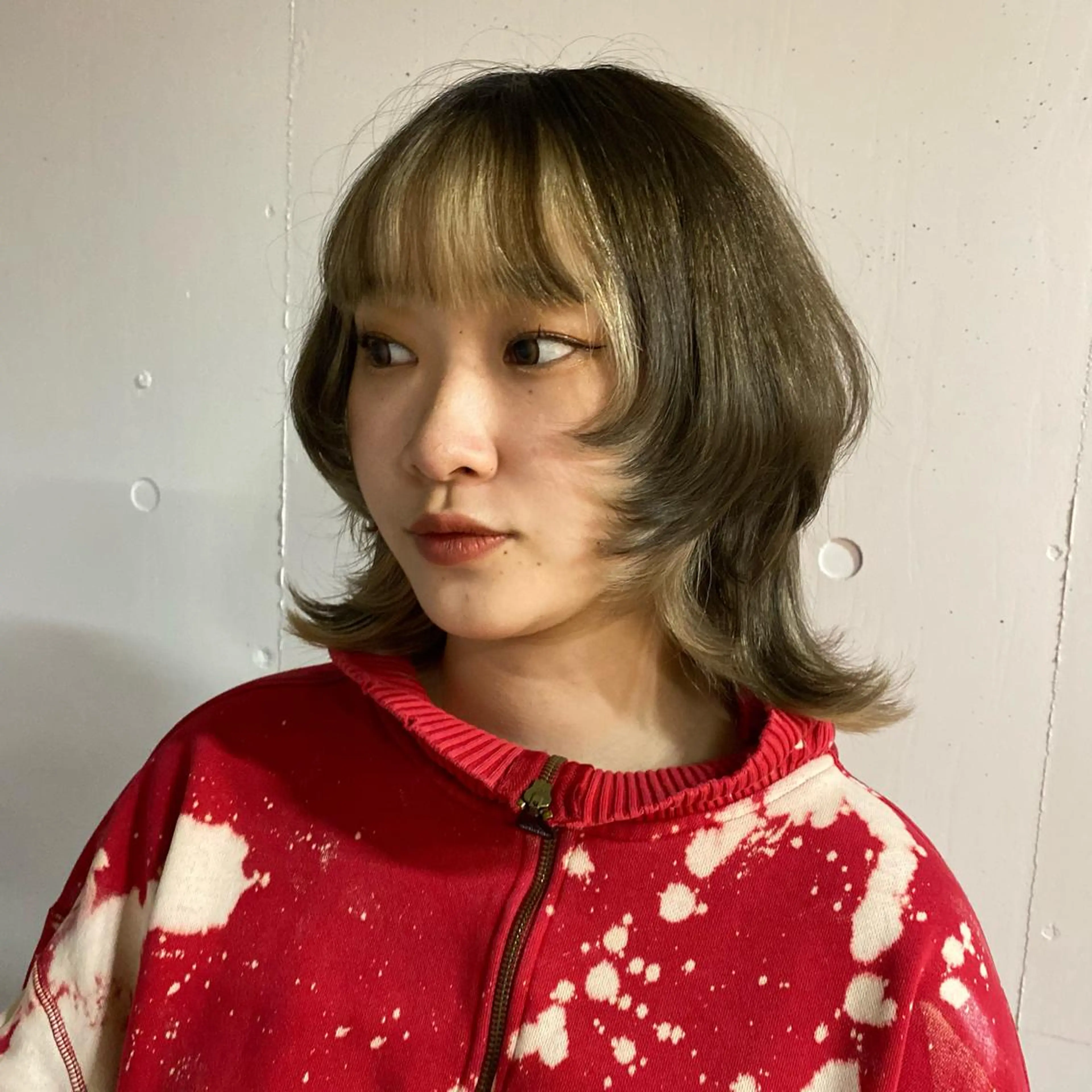 ミディアム ウルフカット Aust hair Stella新宿所属・Yuki☺︎パーマ レイヤーカットウルフのヘアスタイル