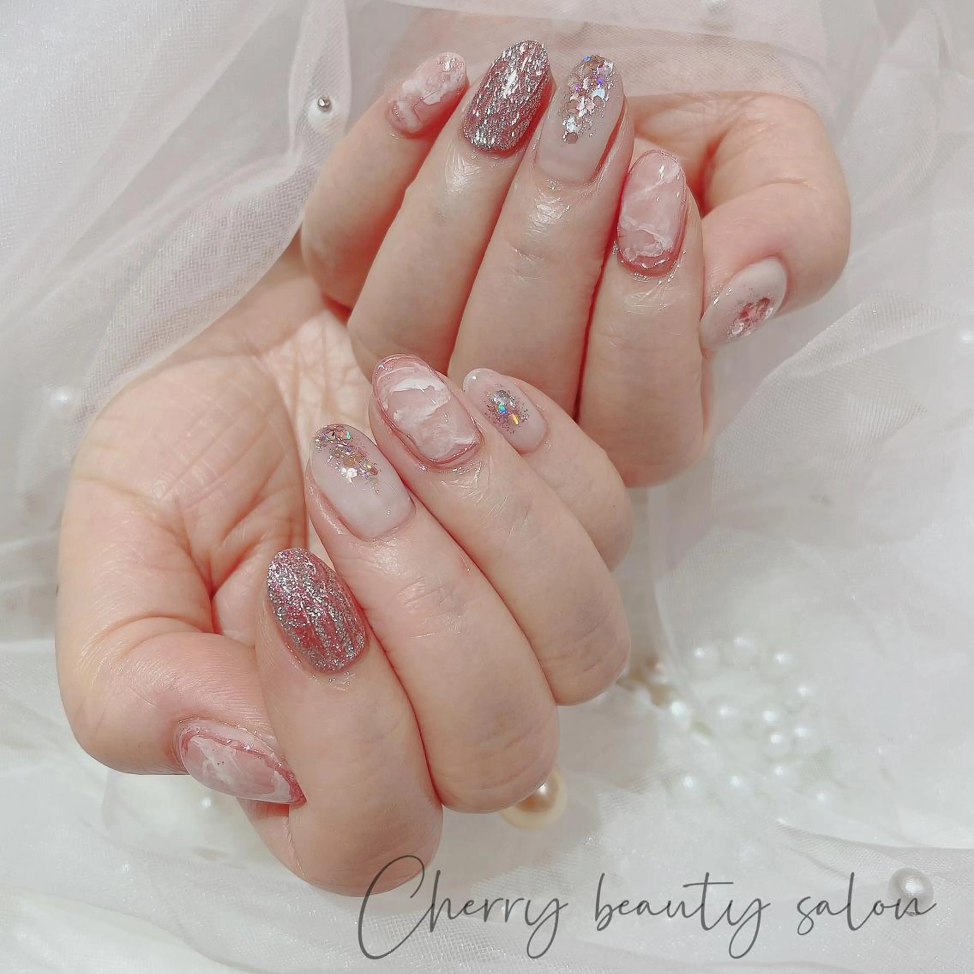 ネイル ハンドネイル ハンドケア SAKURA 🍒のネイルデザイン