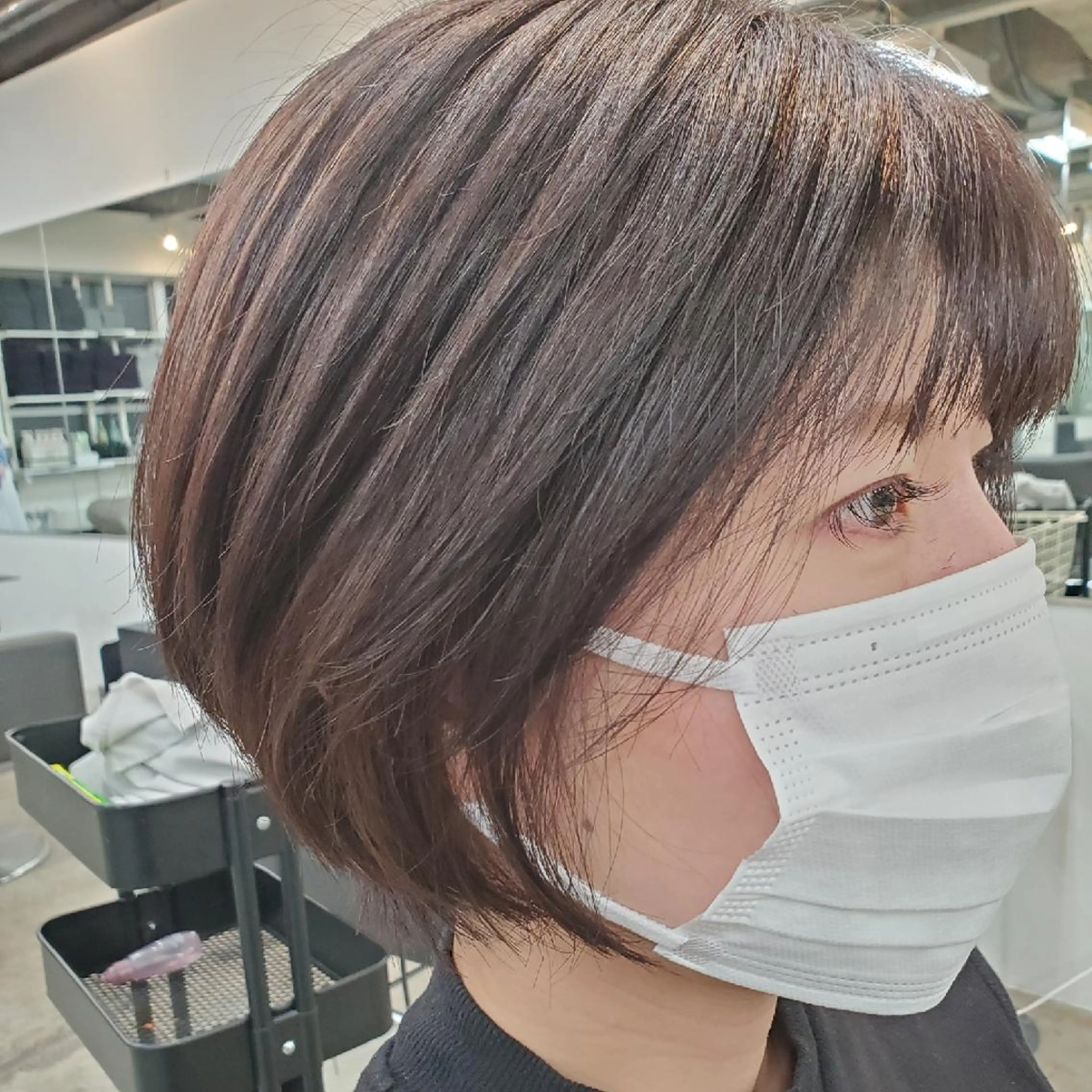 ショート カラー 顔まわりデザイン🌿 ふじこのヘアスタイル