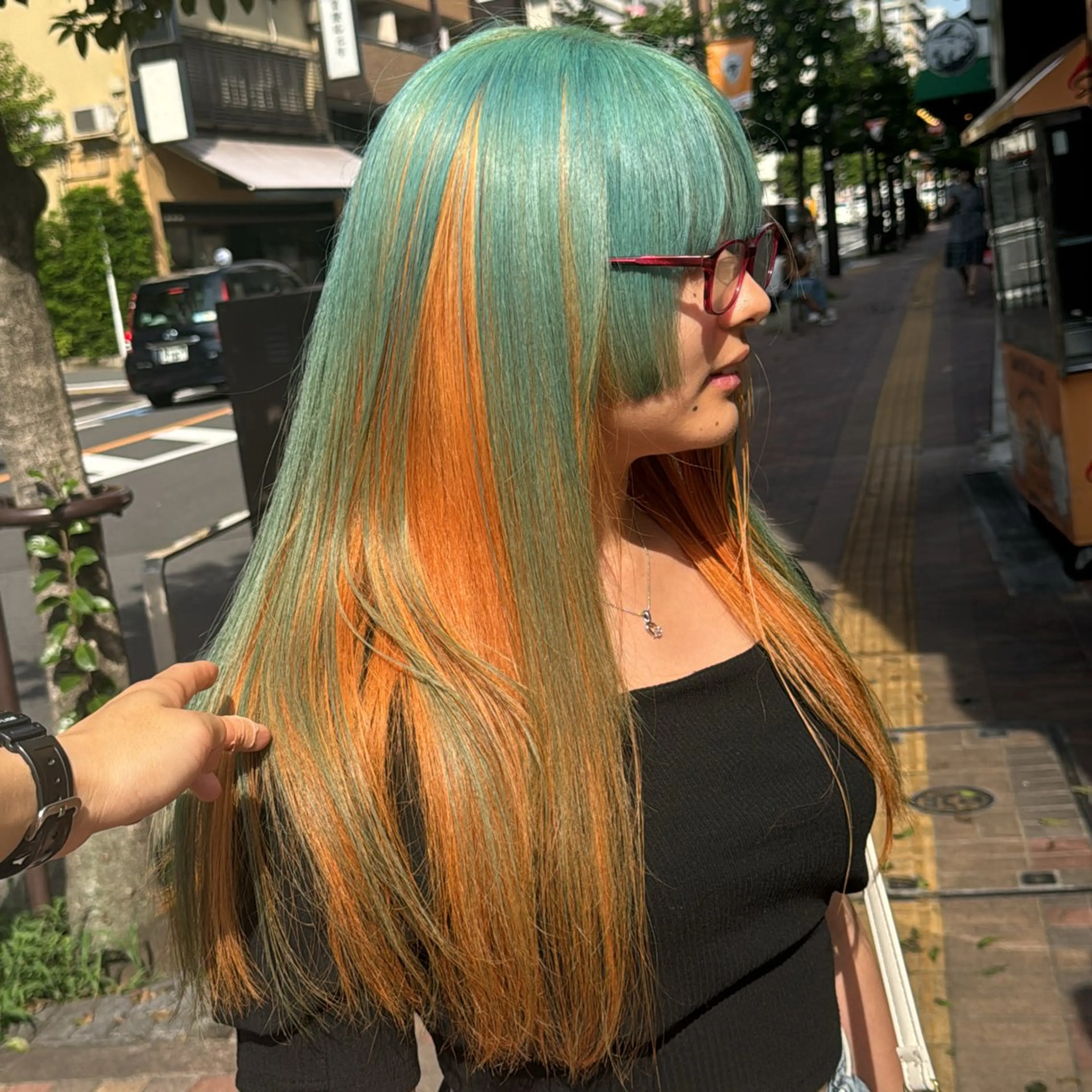 ロング カラー デザインカラー ヘアカラー tet 店長 RIKITOのヘアスタイル