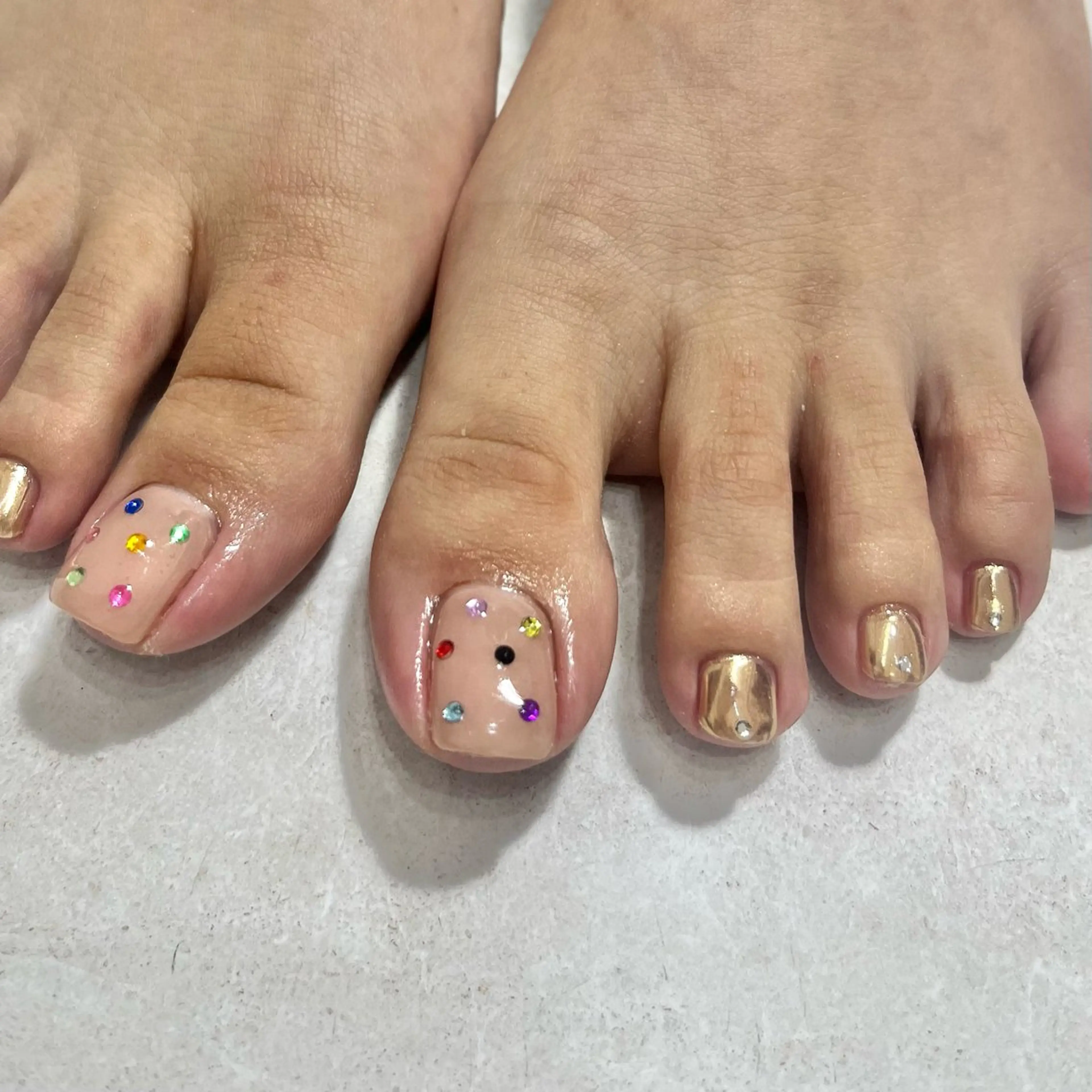 ネイル アートネイル グリーン フットネイル nail salon O (en)所属・vegh. nail／阿波座のネイルデザイン