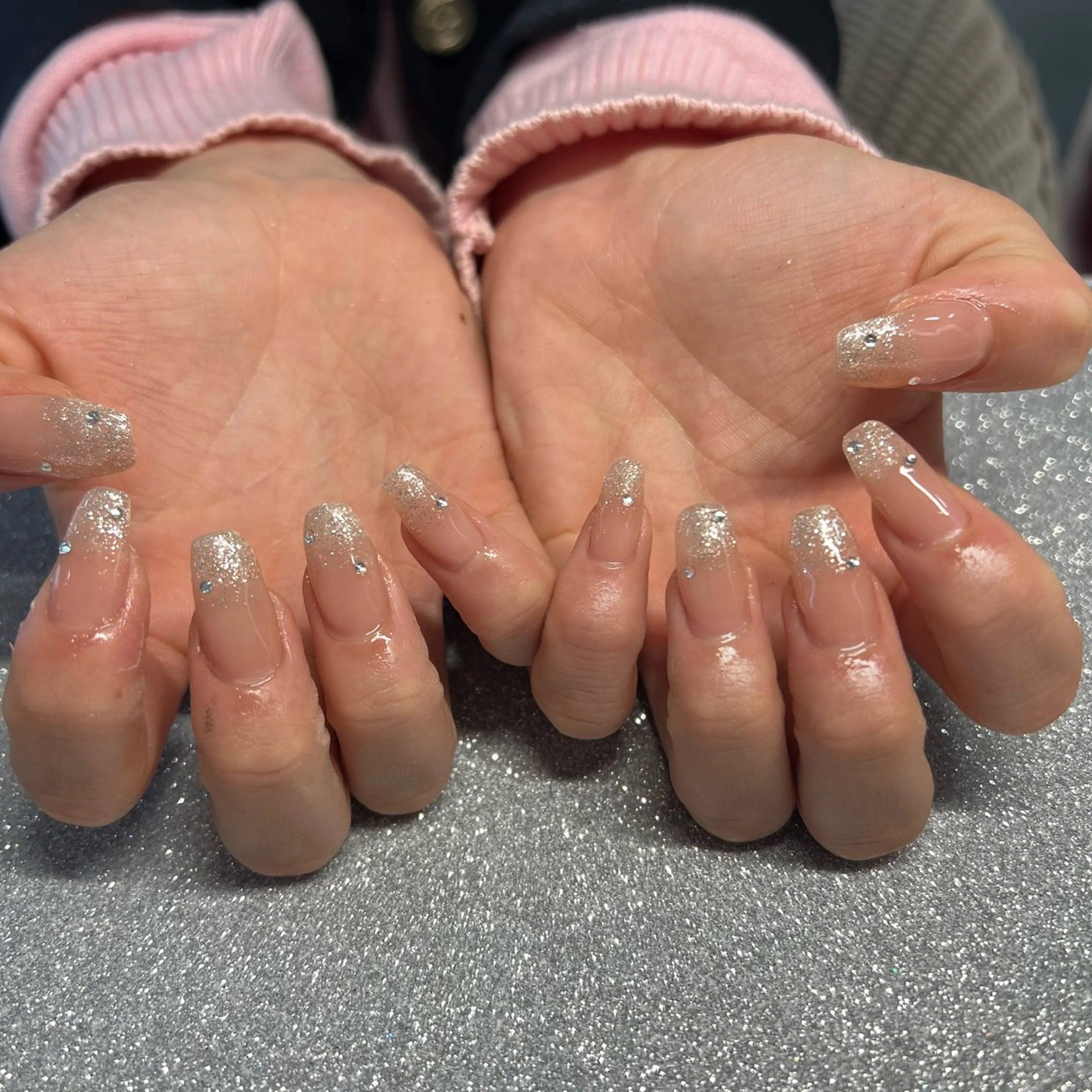 🍦練習モデル🍦長さだし10本&ラメグラのみ【オフなし】の写真