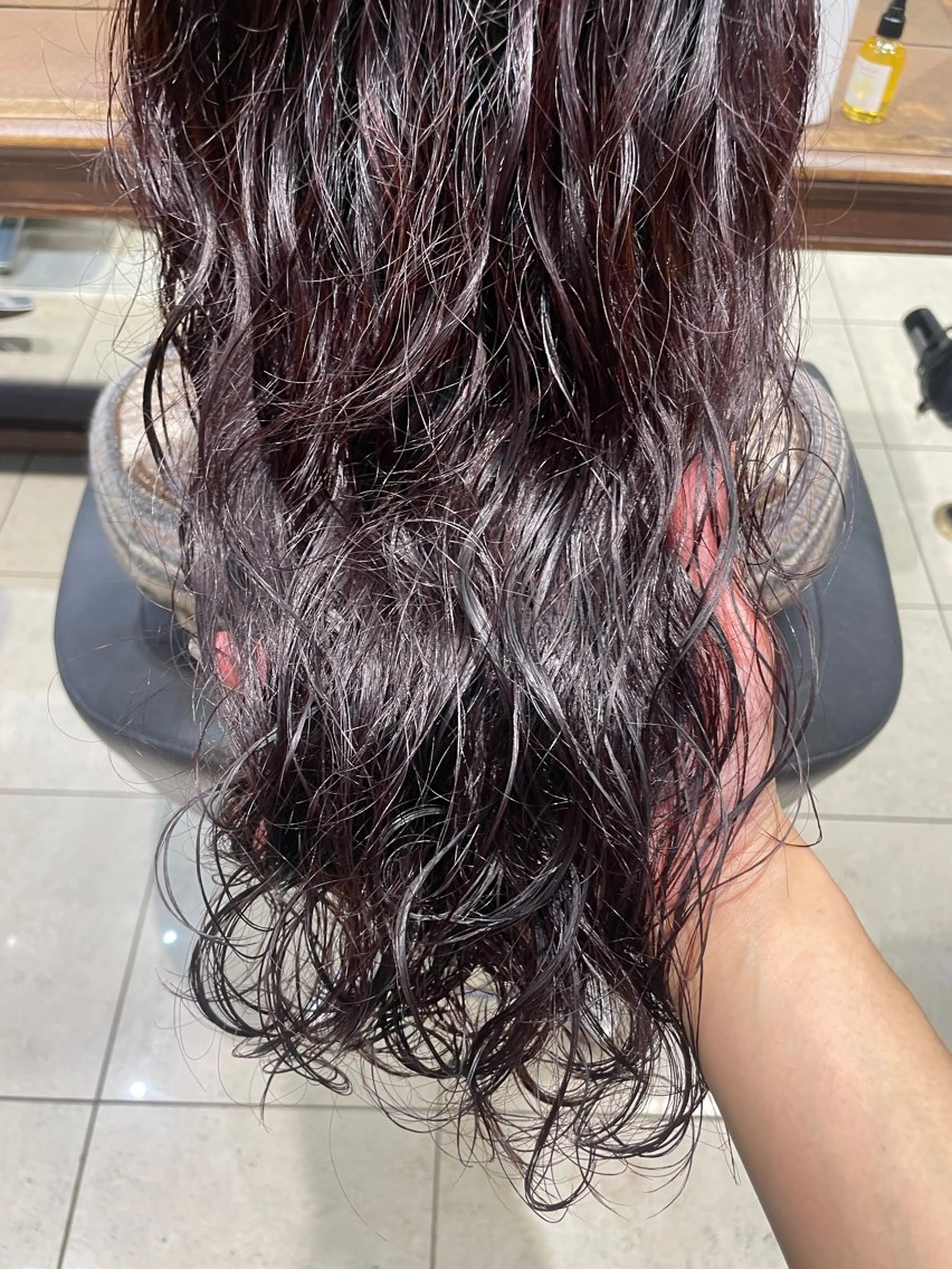 ロング カラー パーマ カット パーマ トリートメント レイヤー/ 透明感カラー/マドカのヘアスタイル