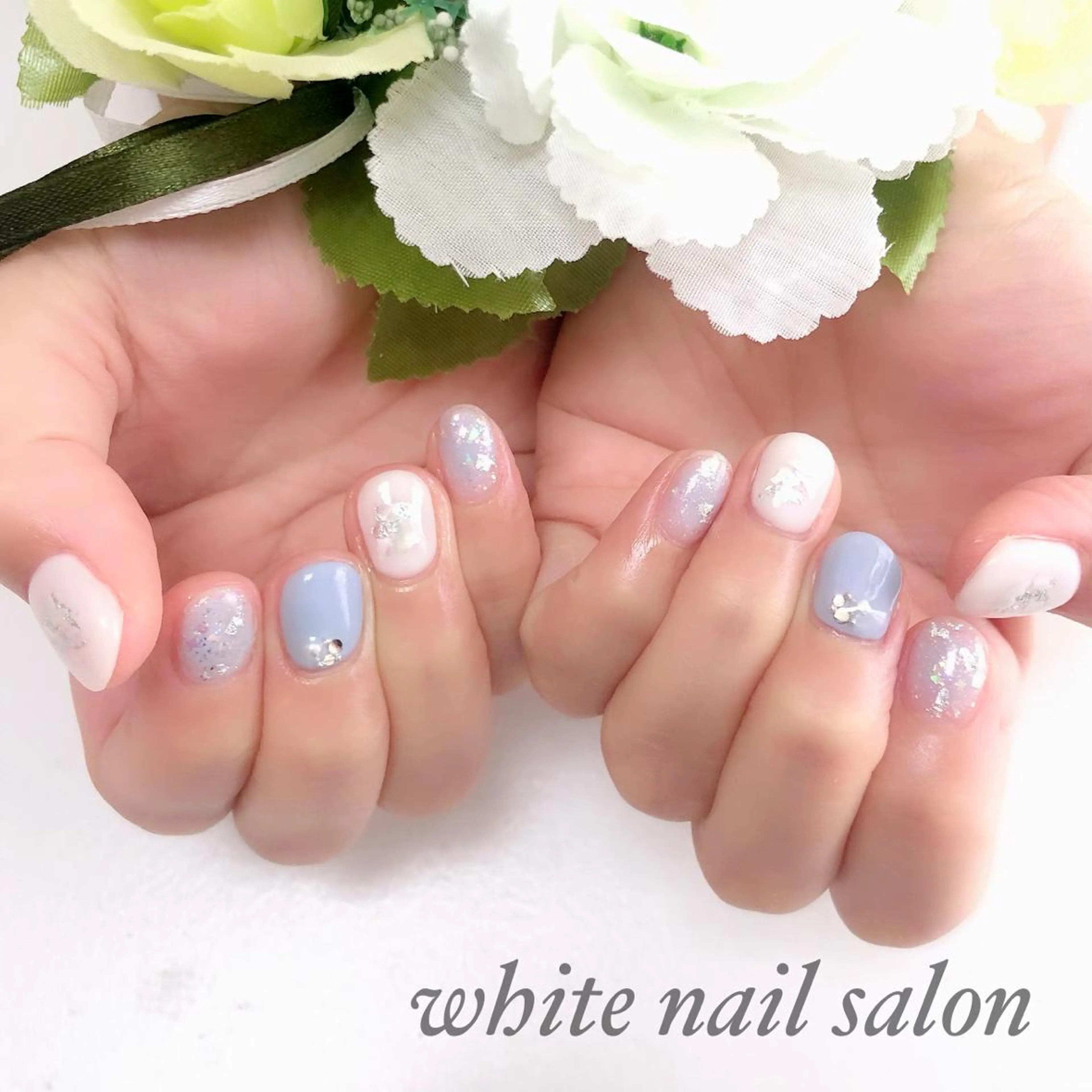 ネイル アートネイル フレンチネイル ジェルネイル ハードジェル 持ち込み ハンドネイル white nail salonのネイルデザイン