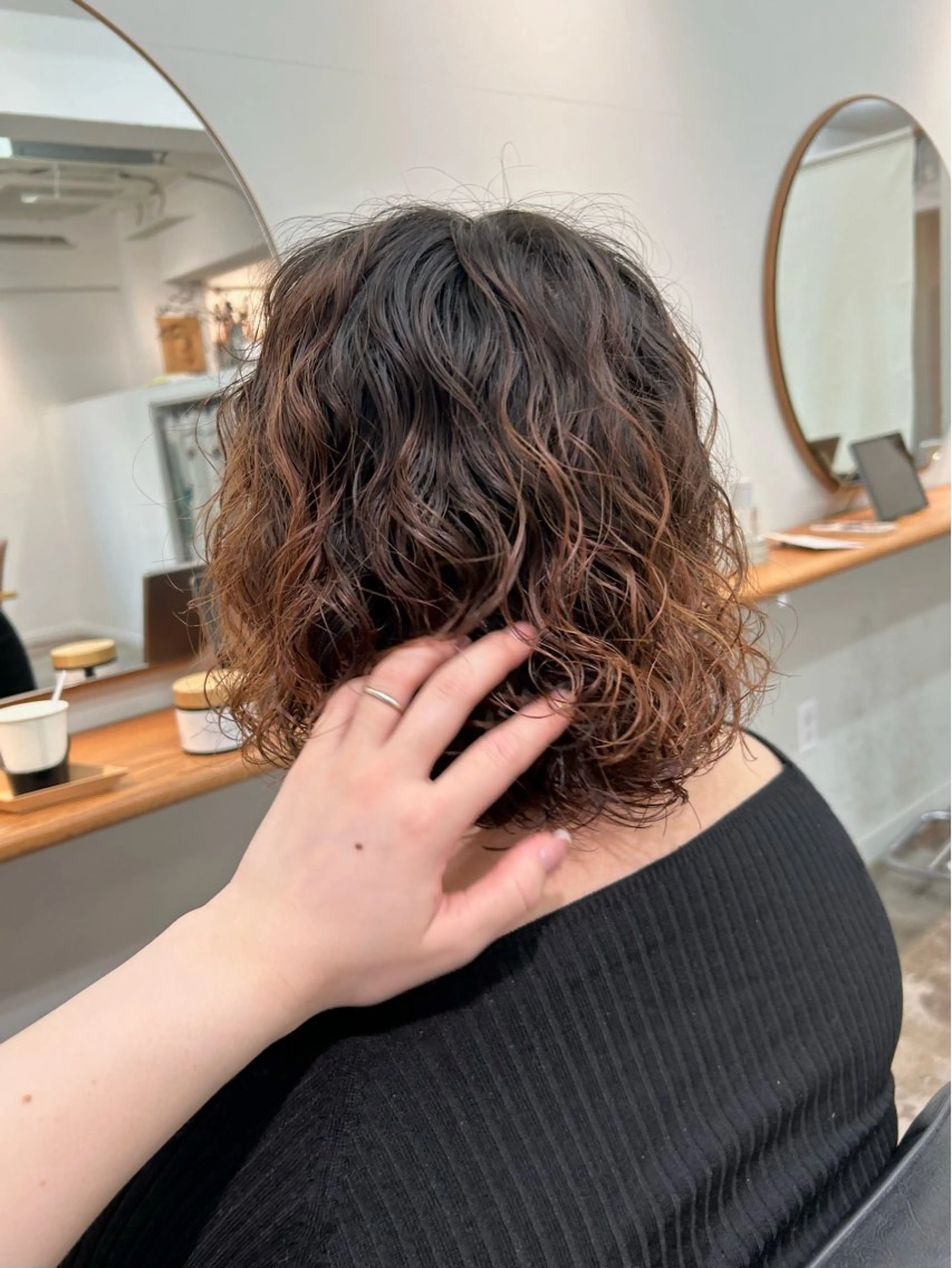 ミディアム パーマ カット パーマ 綾/ベージュカラー /パーマ🩰のヘアスタイル