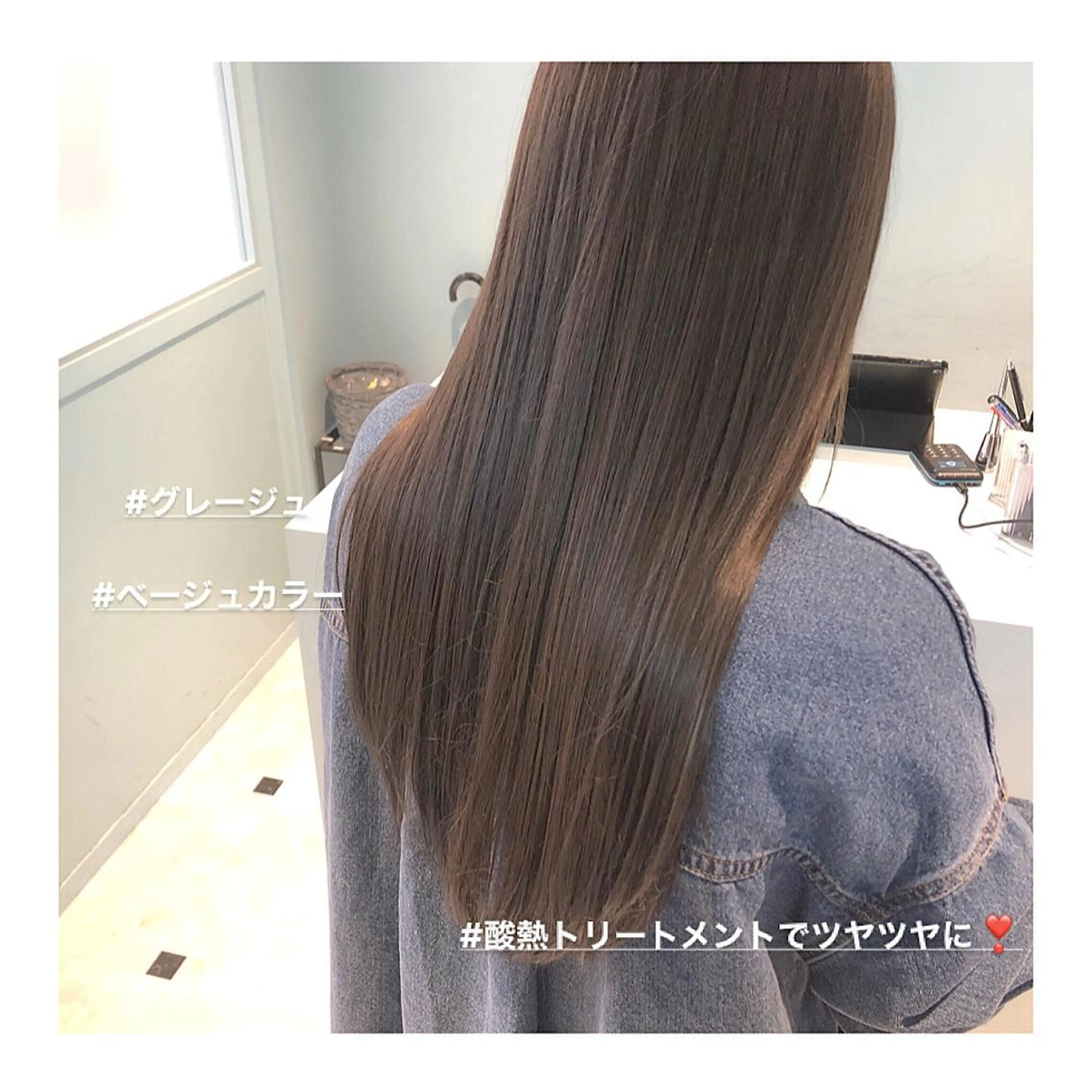 ロング カラー ロング カット 縮毛矯正 ハイトーン特化🌟 仲川和人のヘアスタイル