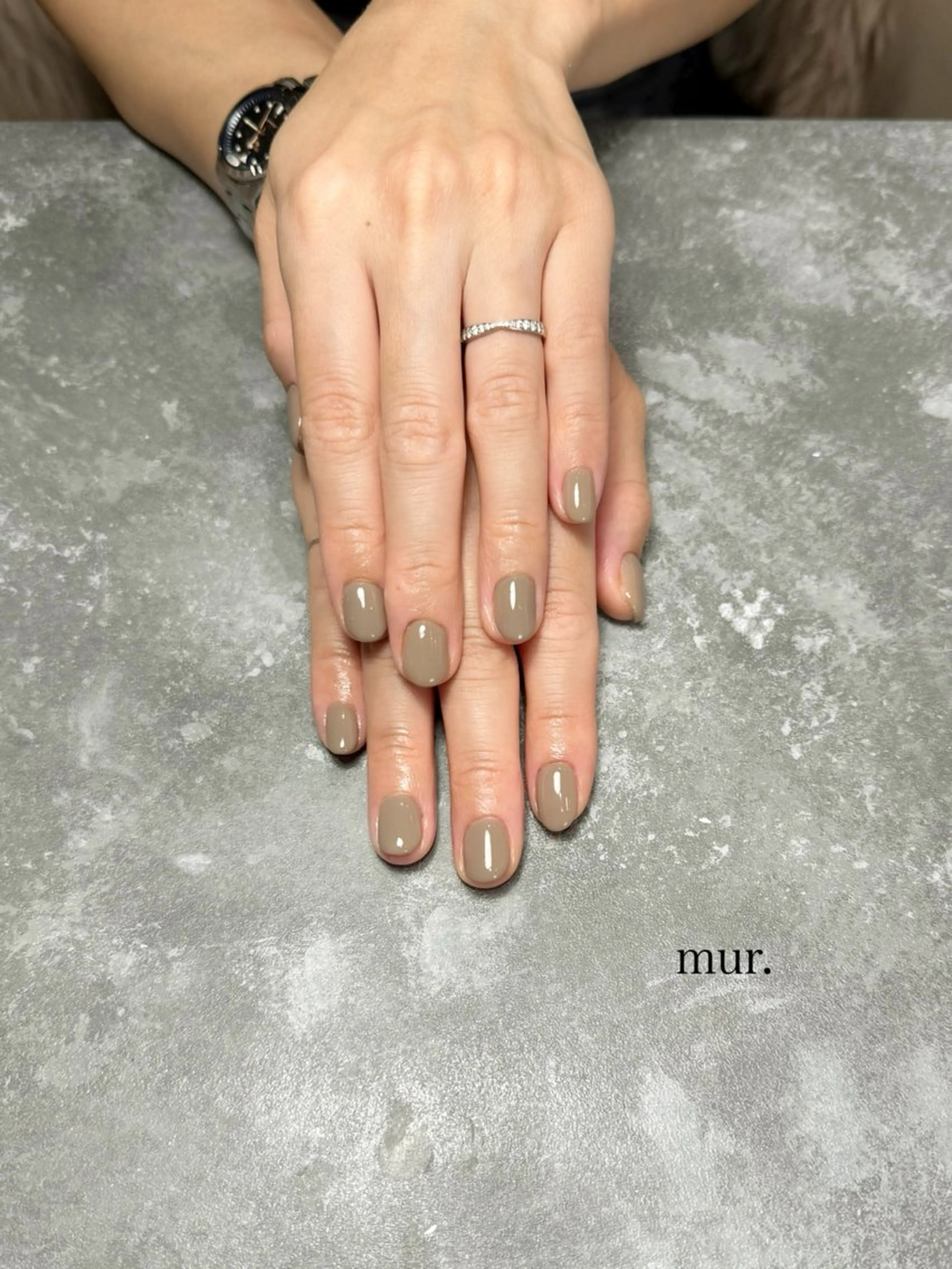 ネイル オフィスネイル ワンカラーネイル シンプルネイル ハンドネイル nail salon　mur.所属・haruka nailのネイルデザイン